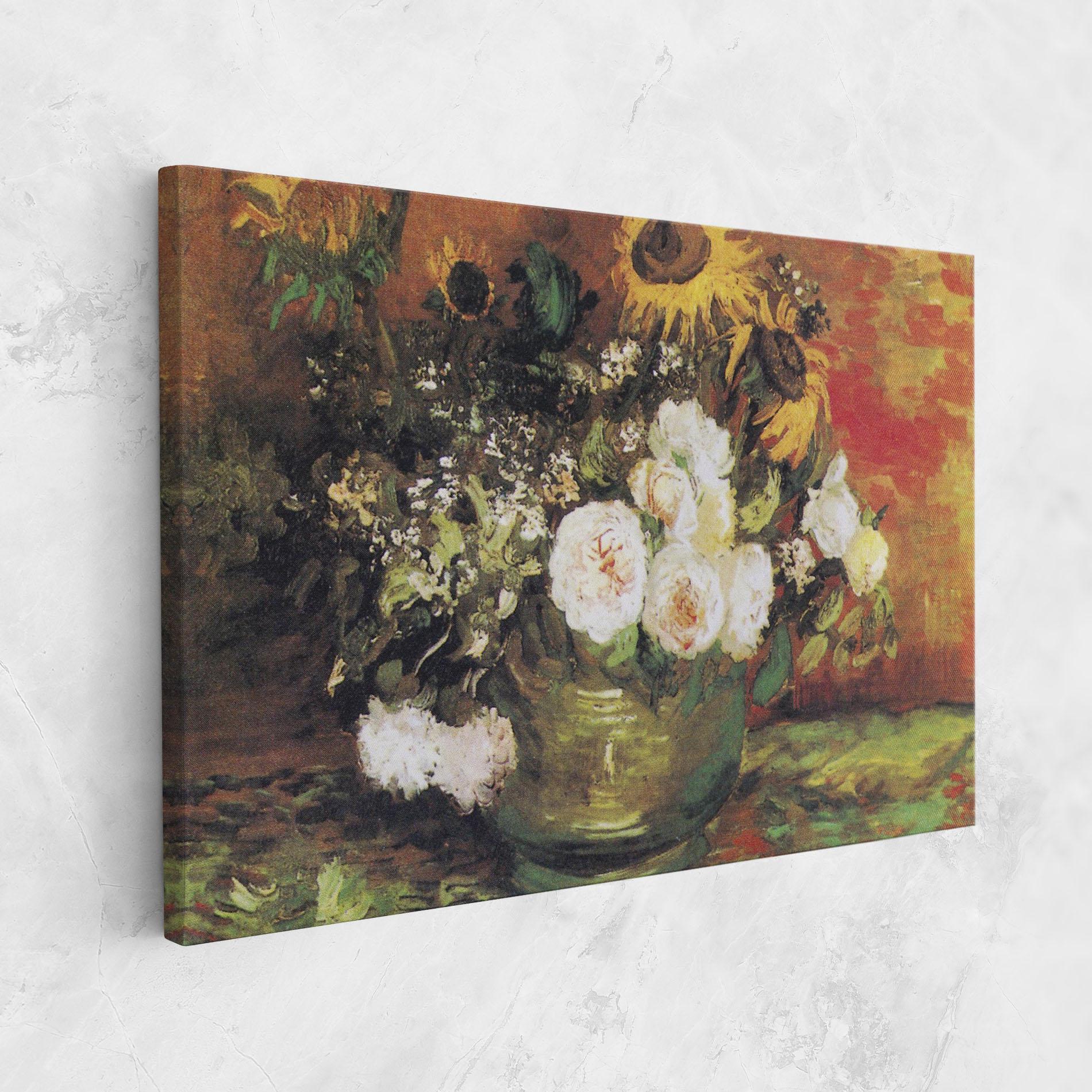 Vászonkép Bowl With Sunflowers mockup 1