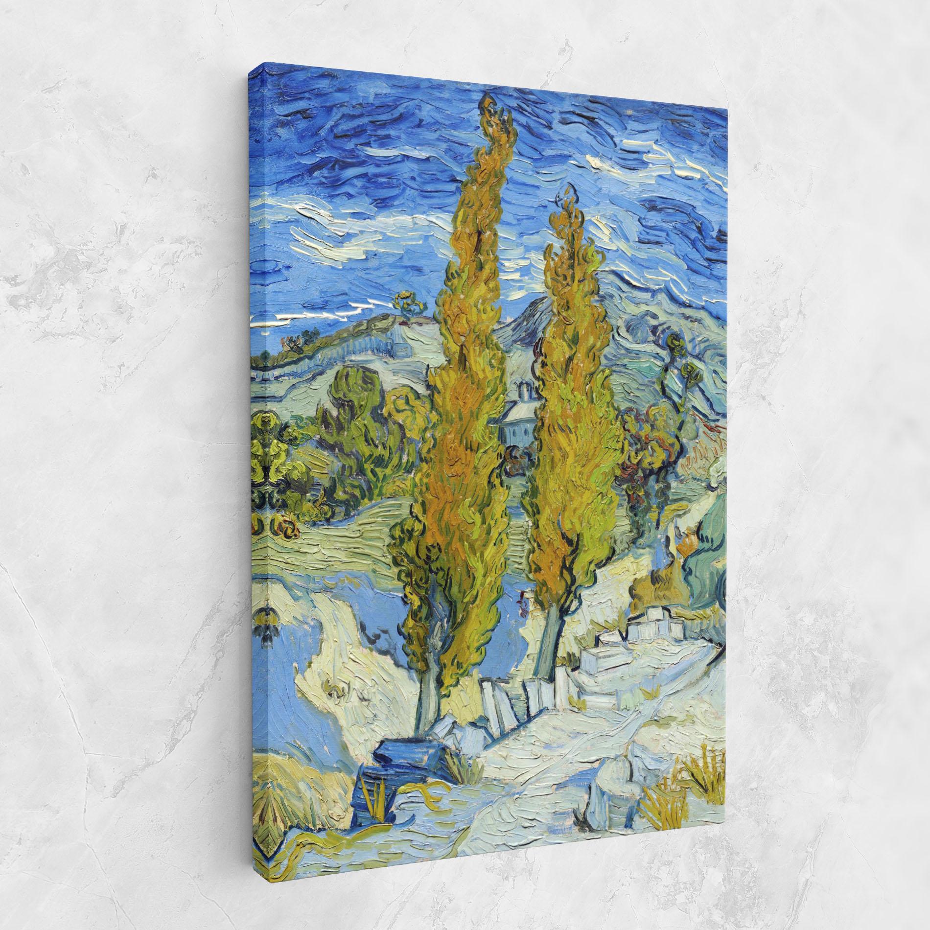 Vászonkép Poplars At Saint Remy mockup 1