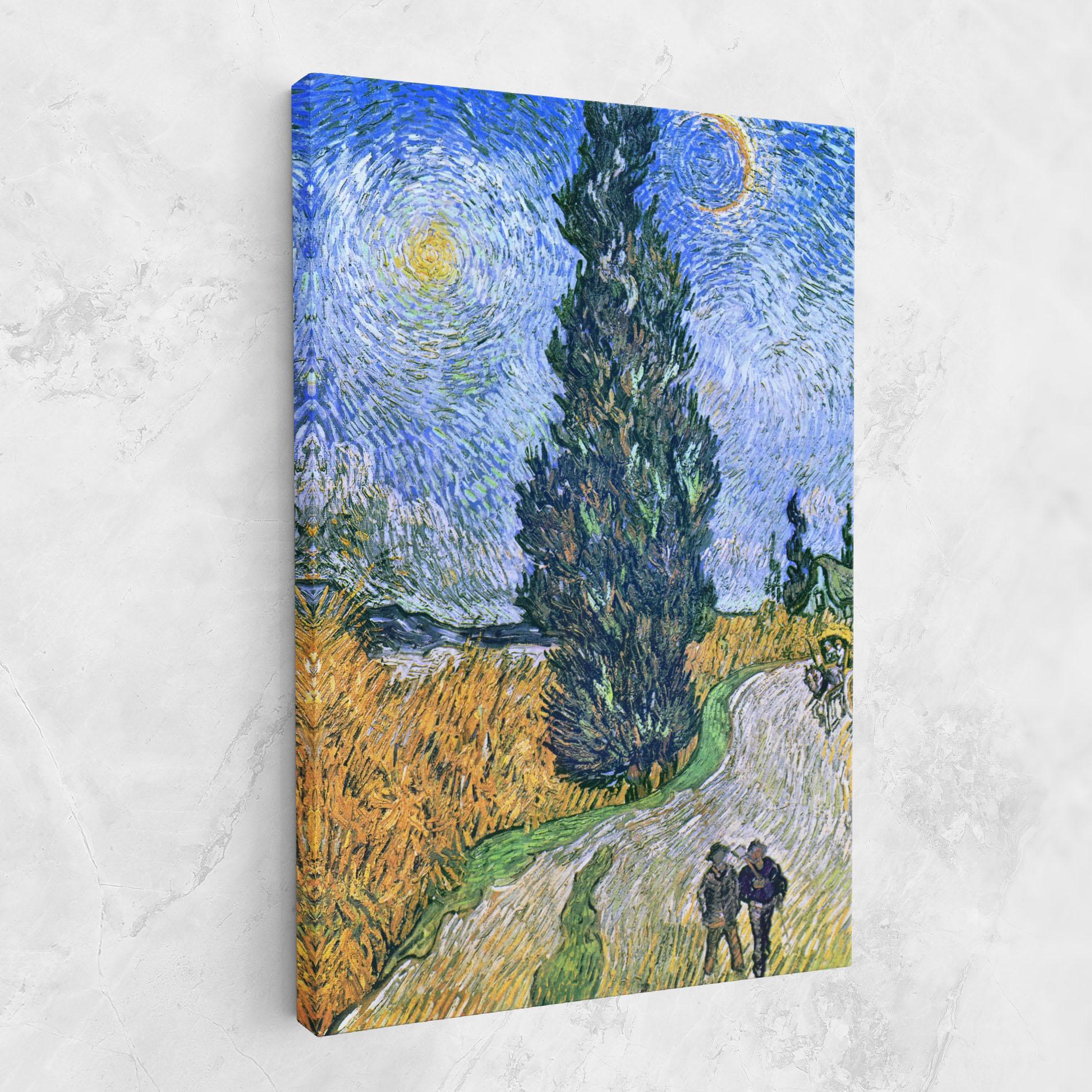 Vászonkép Road With Cypress mockup 1