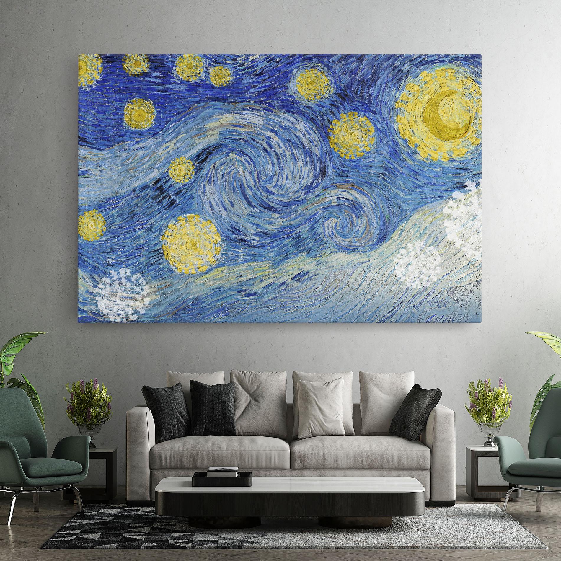 Vászonkép Van Gogh Starry Night mockup 7