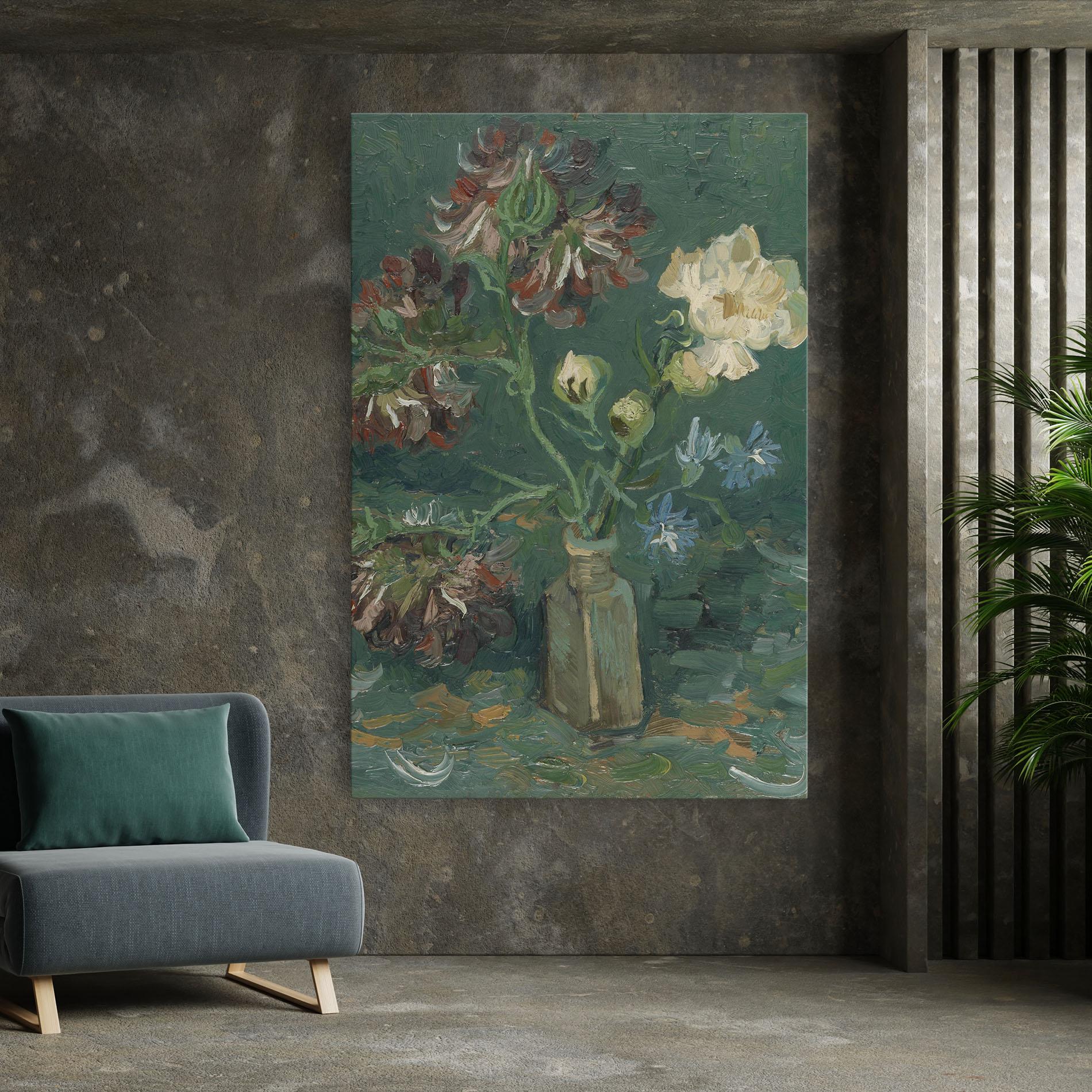 Vászonkép Flesje Met Pioenrozen mockup 7