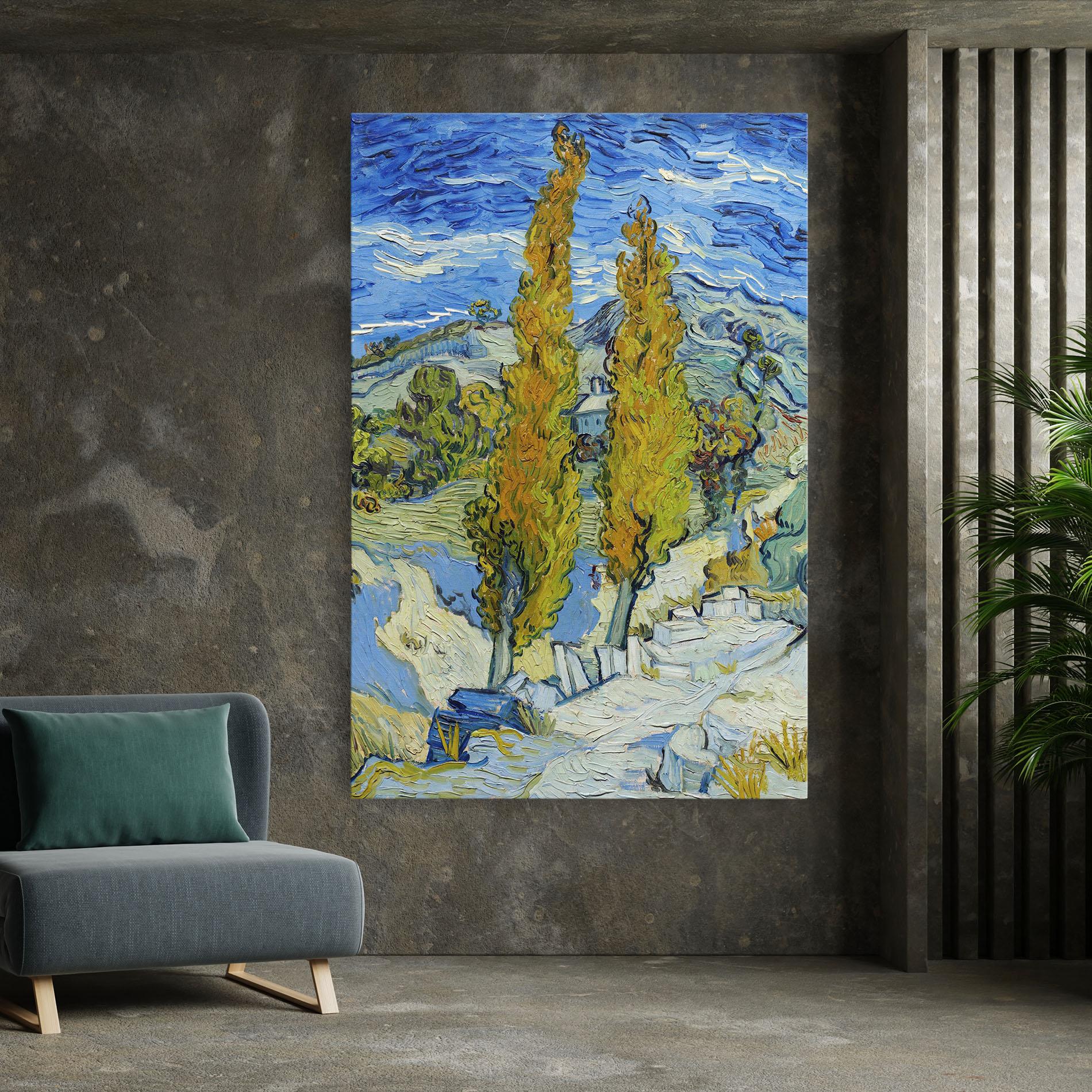 Vászonkép Poplars At Saint Remy mockup 7