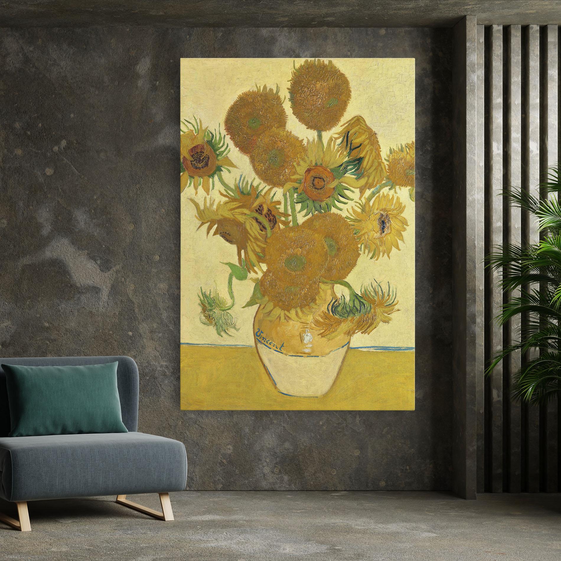 Vászonkép Sunflowers Vase Art mockup 7