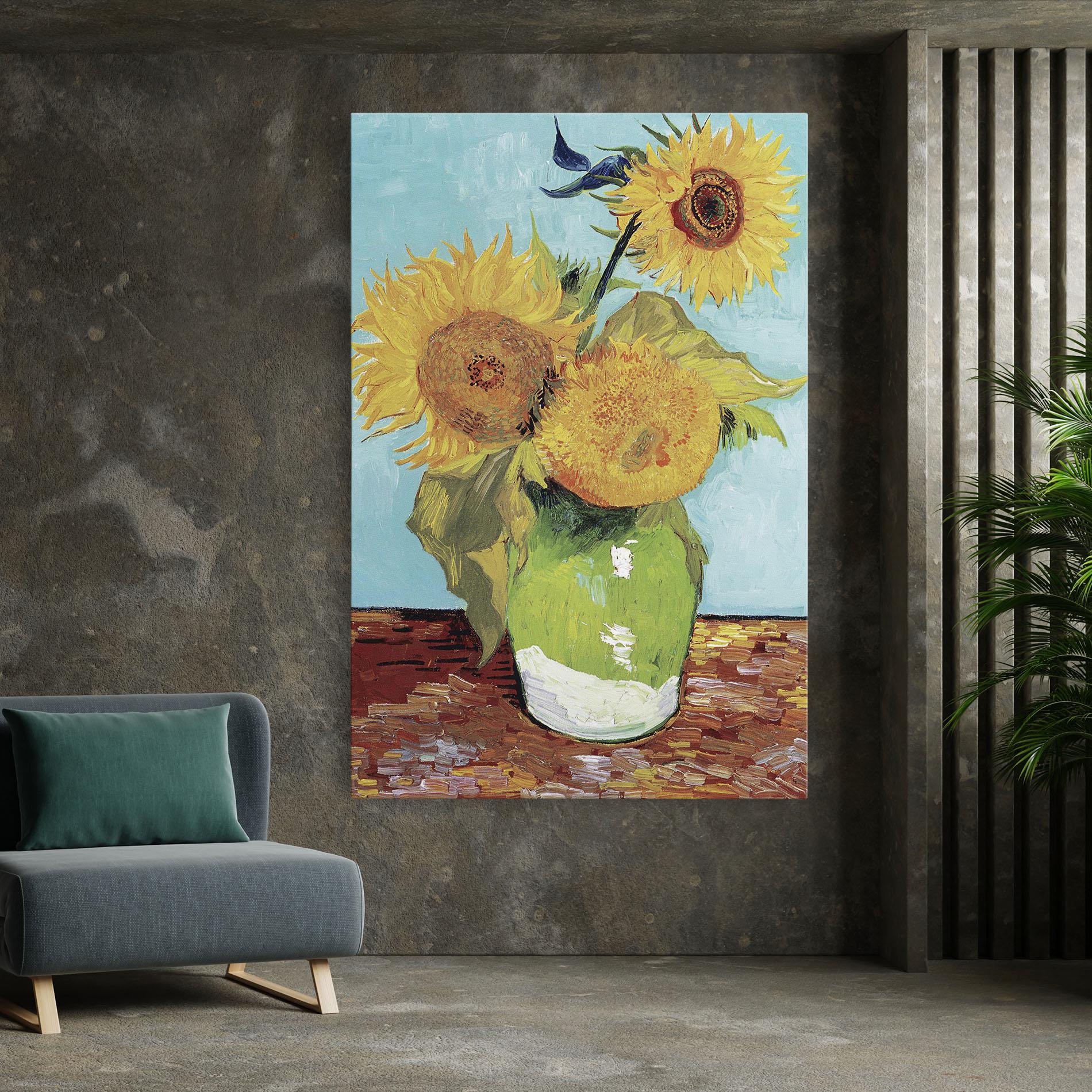 Vászonkép Three Sunflowers mockup 7