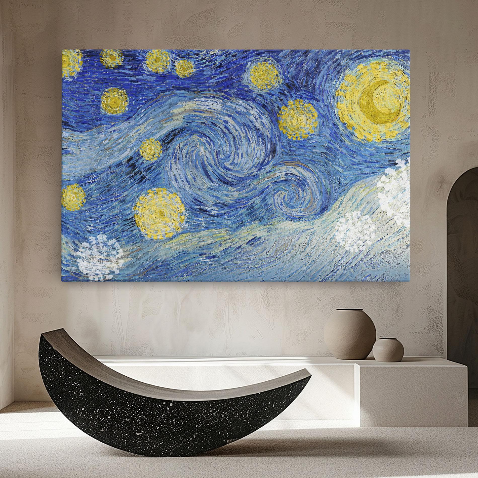 Vászonkép Van Gogh Starry Night mockup 8