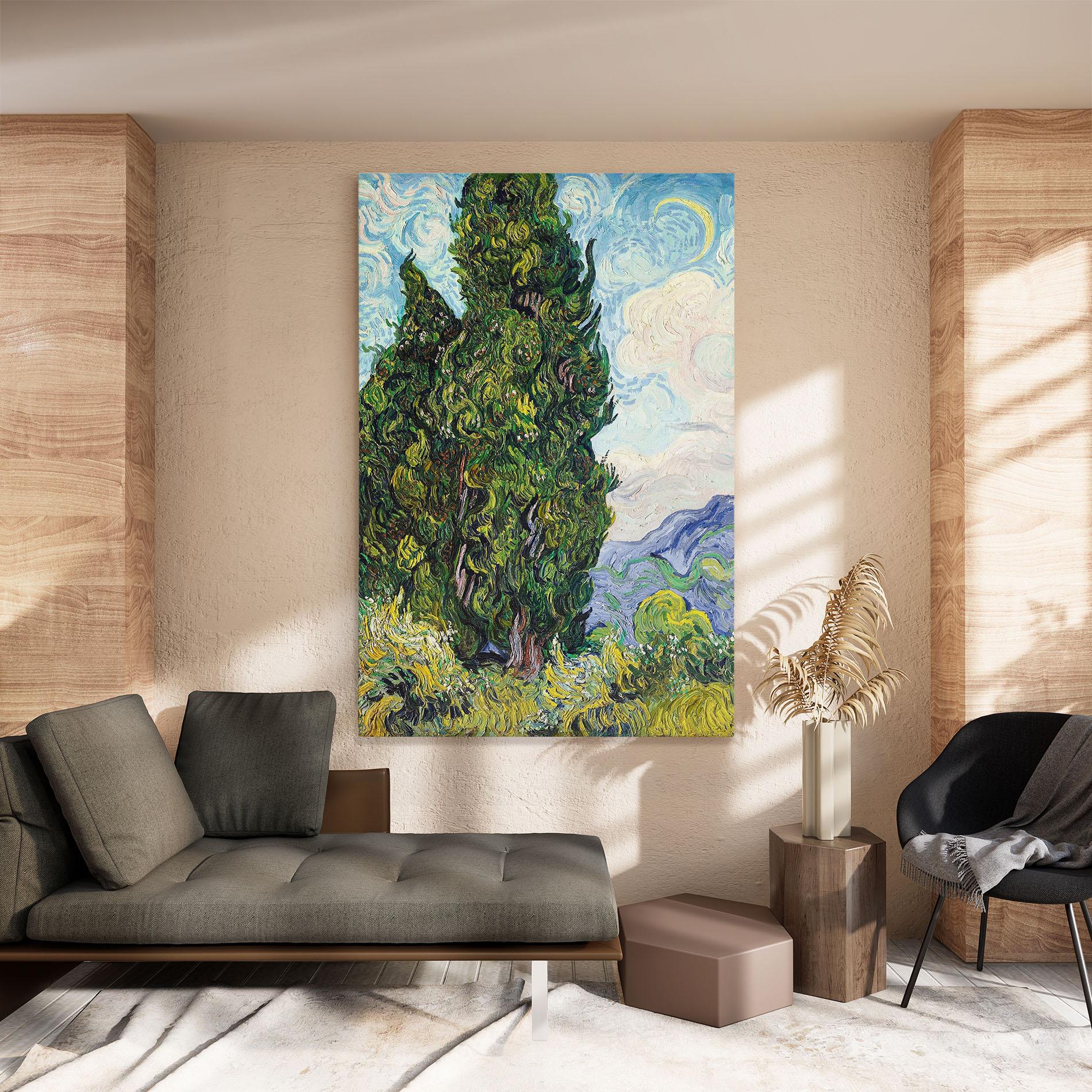 Vászonkép Cypresses mockup 8