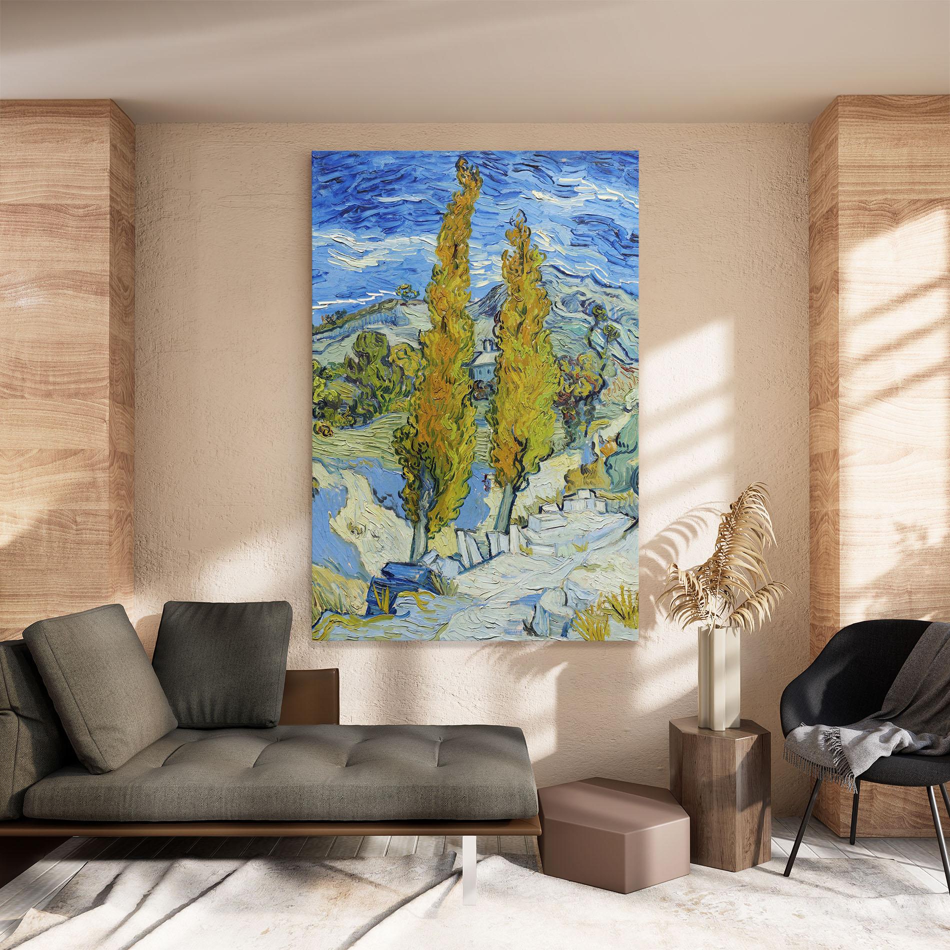 Vászonkép Poplars At Saint Remy mockup 8