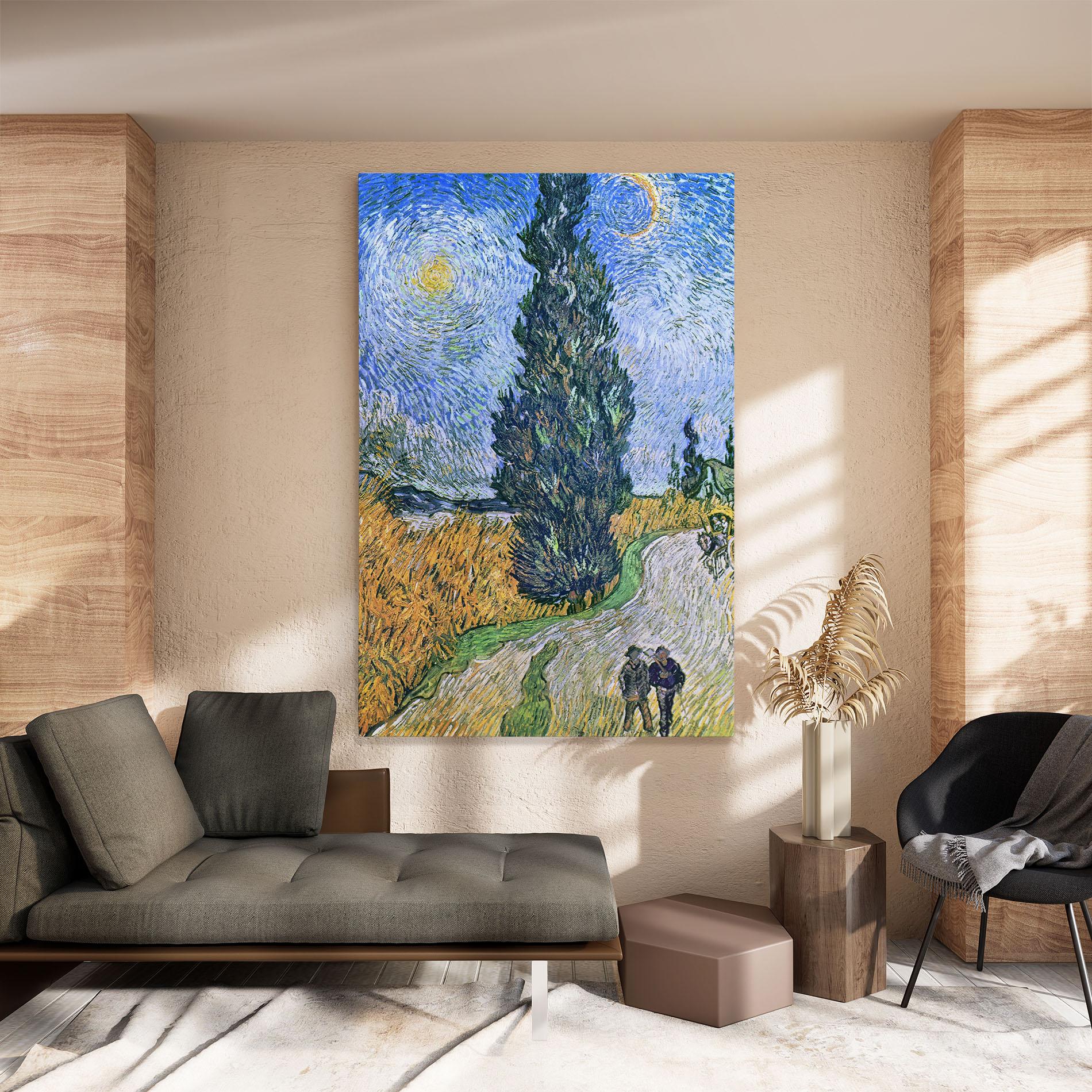 Vászonkép Road With Cypress mockup 8