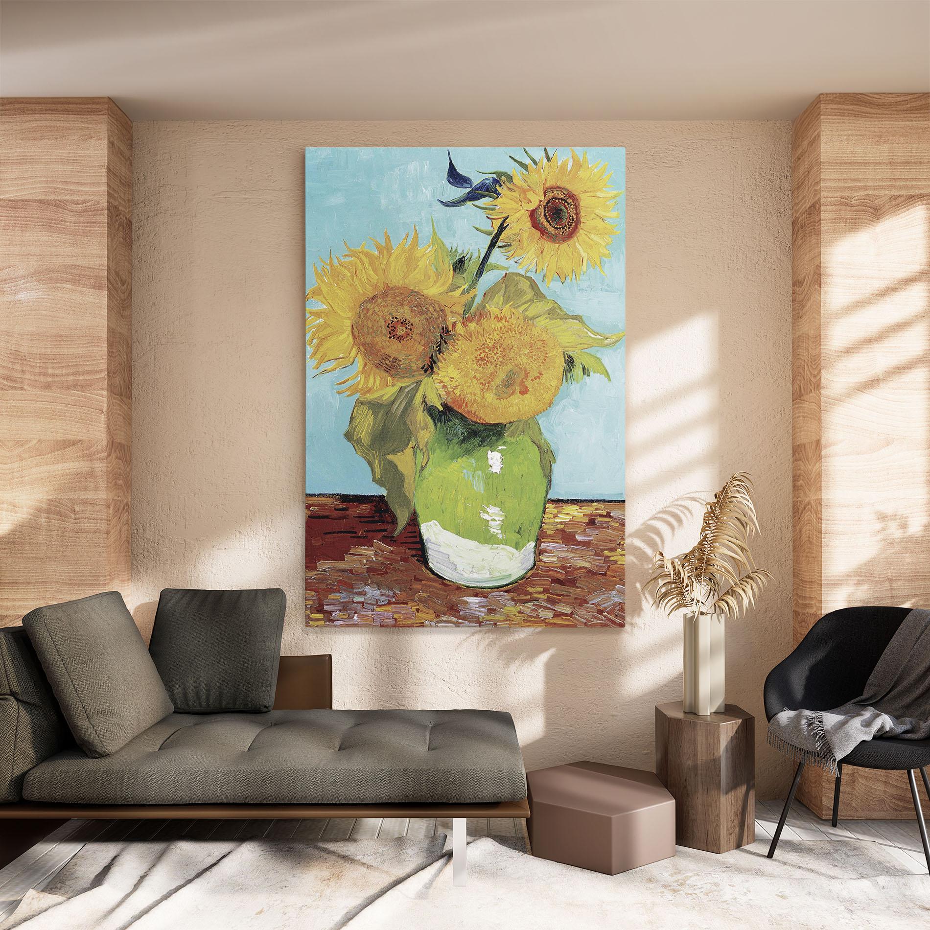 Vászonkép Three Sunflowers mockup 8