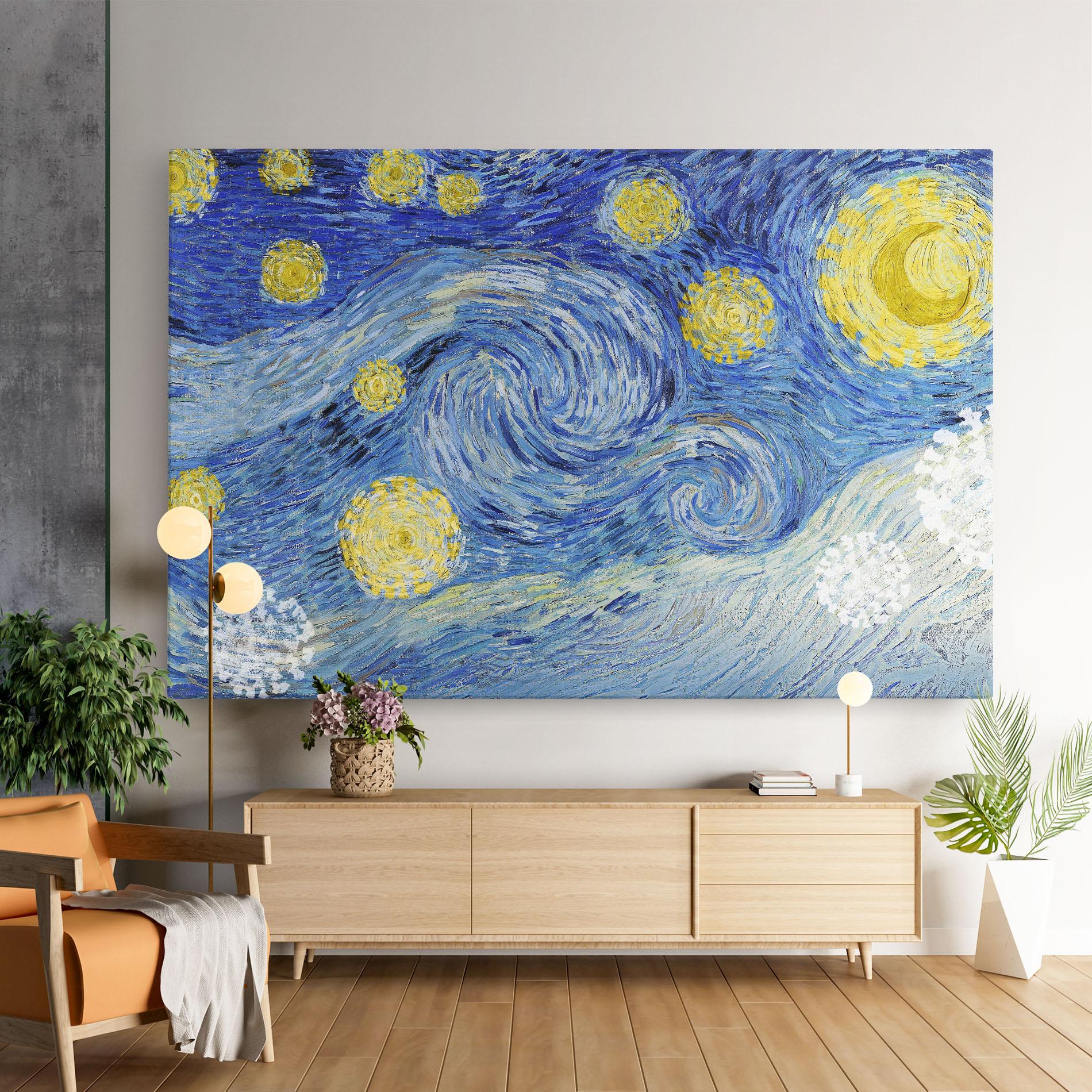 Vászonkép Van Gogh Starry Night mockup 9