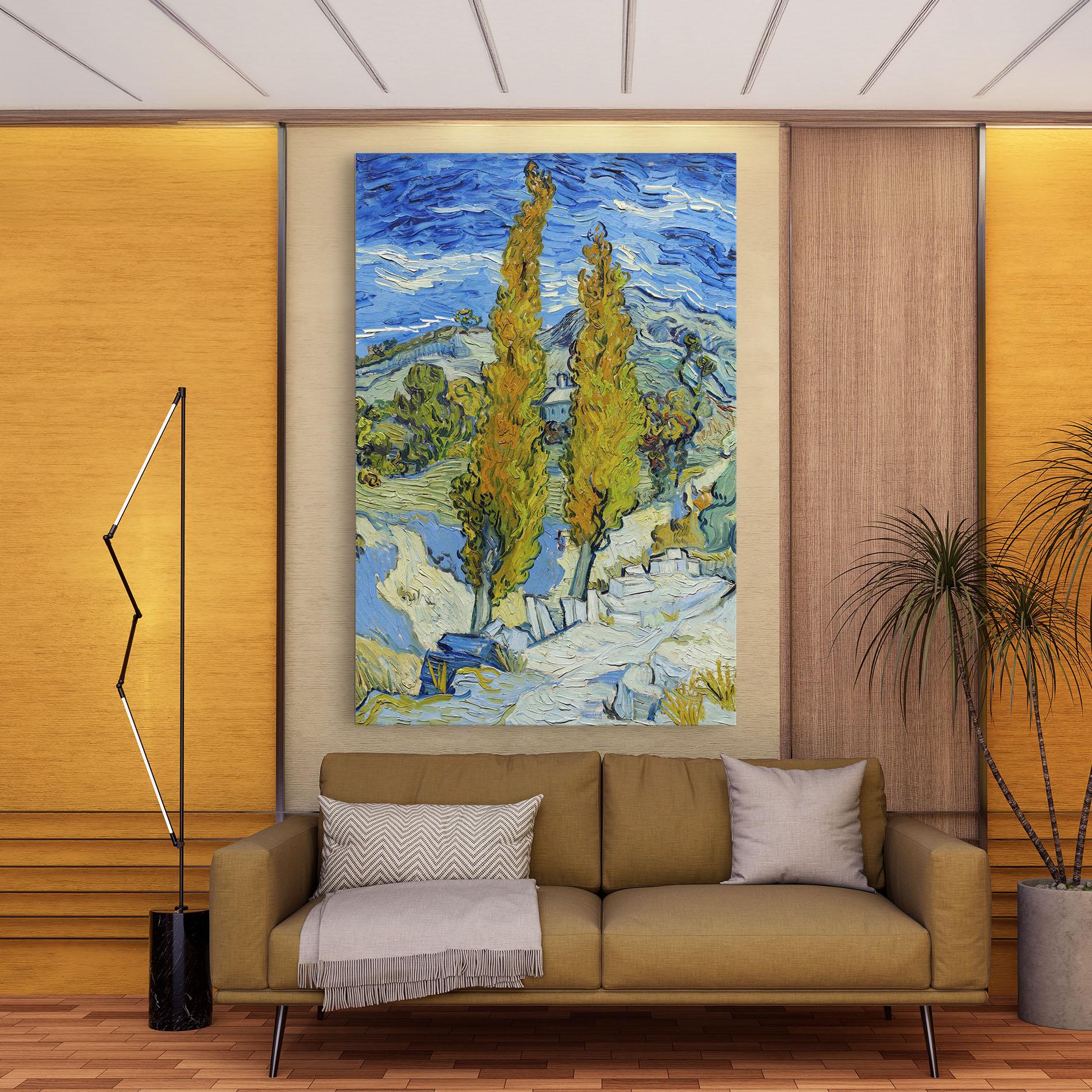 Vászonkép Poplars At Saint Remy mockup 9