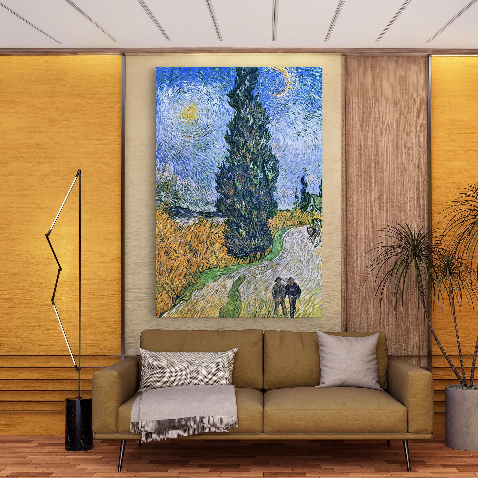 Vászonkép Road With Cypress mockup 9