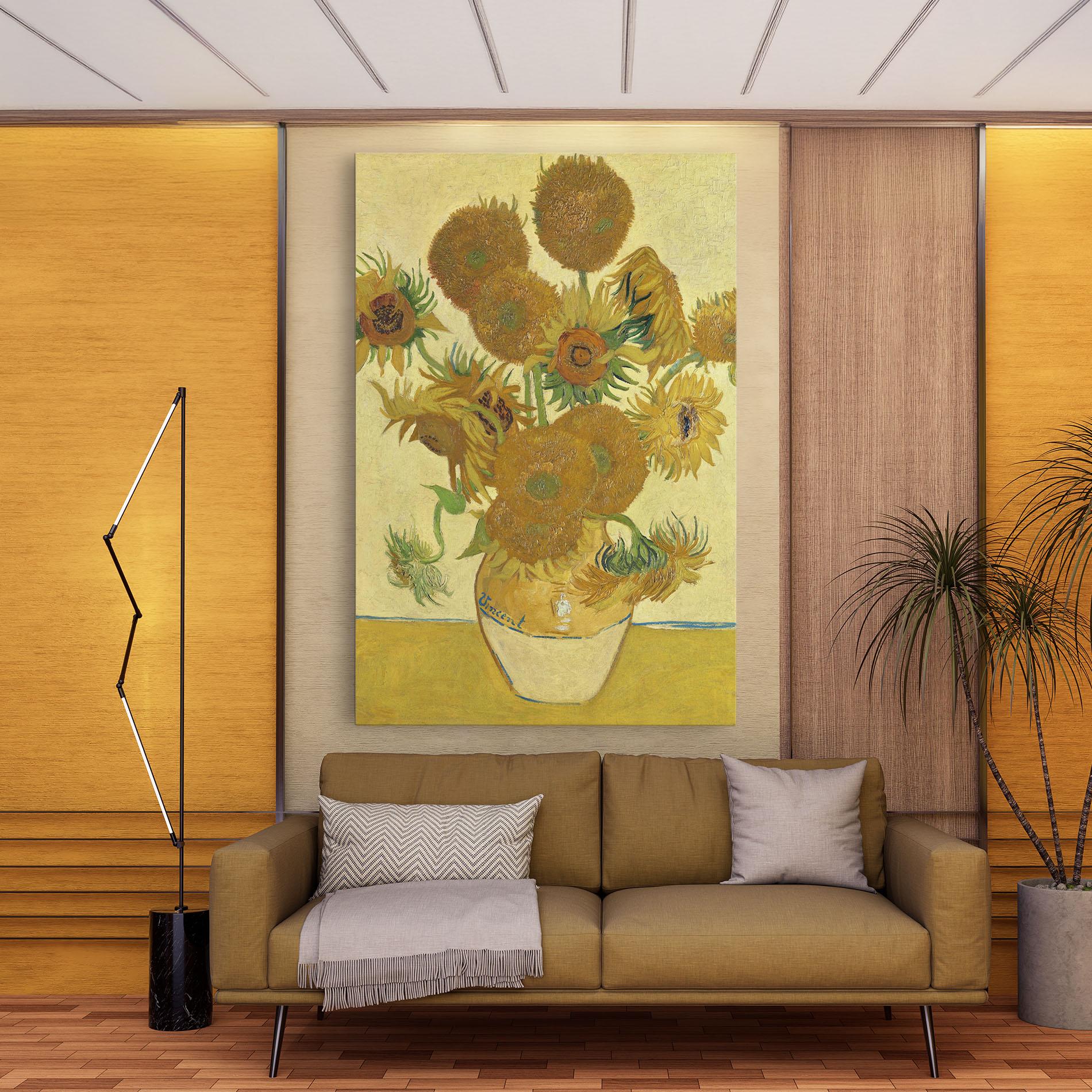 Vászonkép Sunflowers Vase Art mockup 9