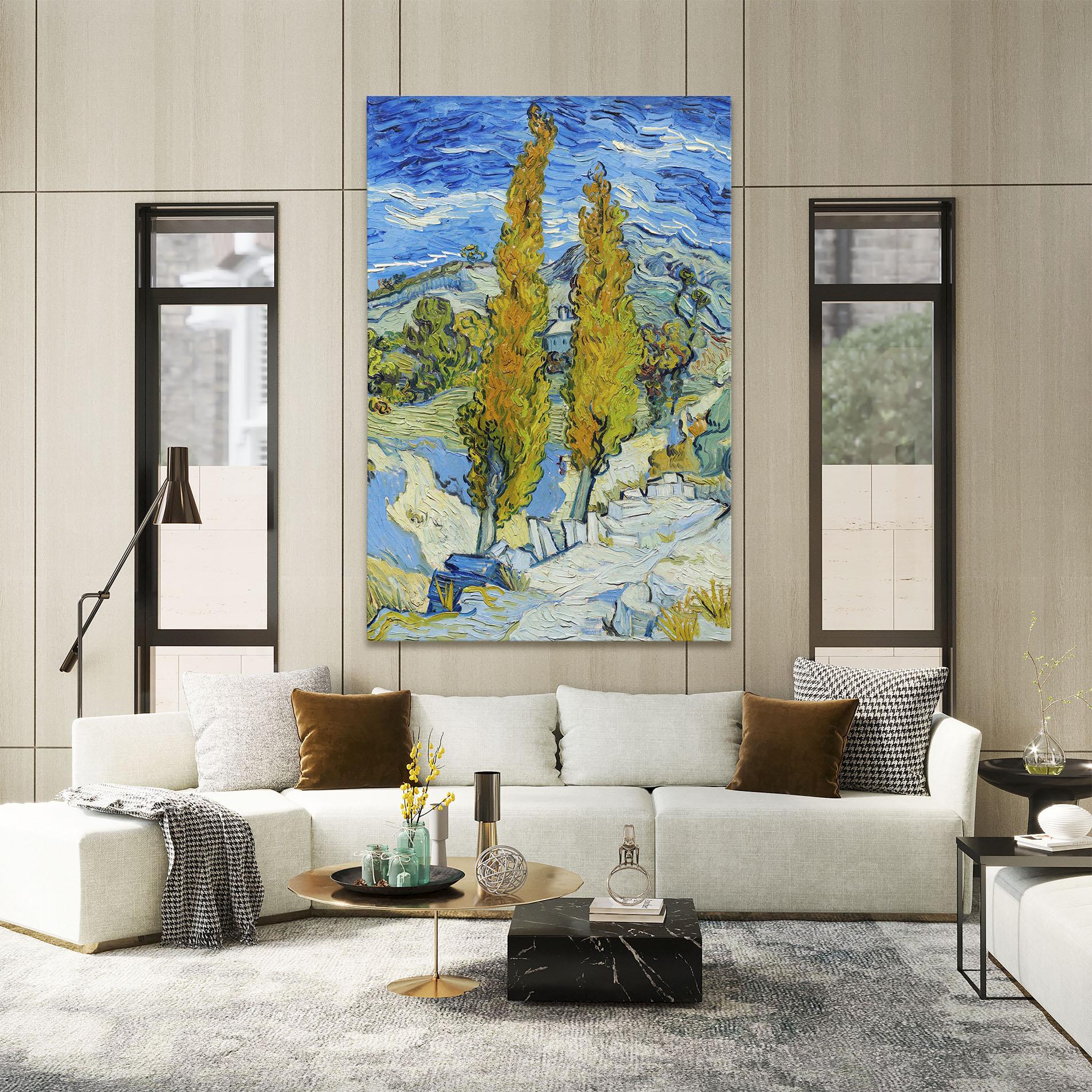 Vászonkép Poplars At Saint Remy mockup 2