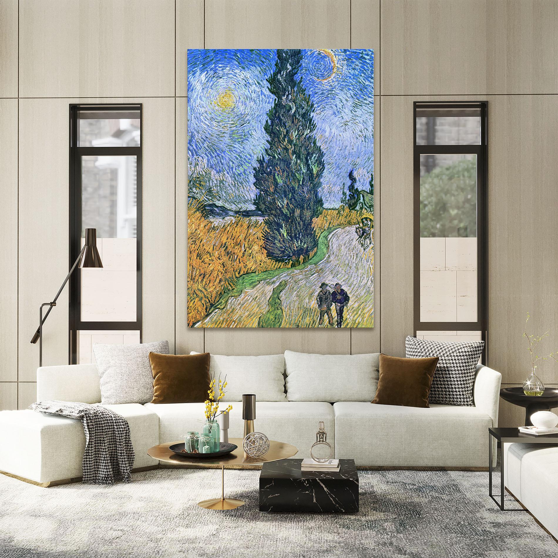 Vászonkép Road With Cypress mockup 2