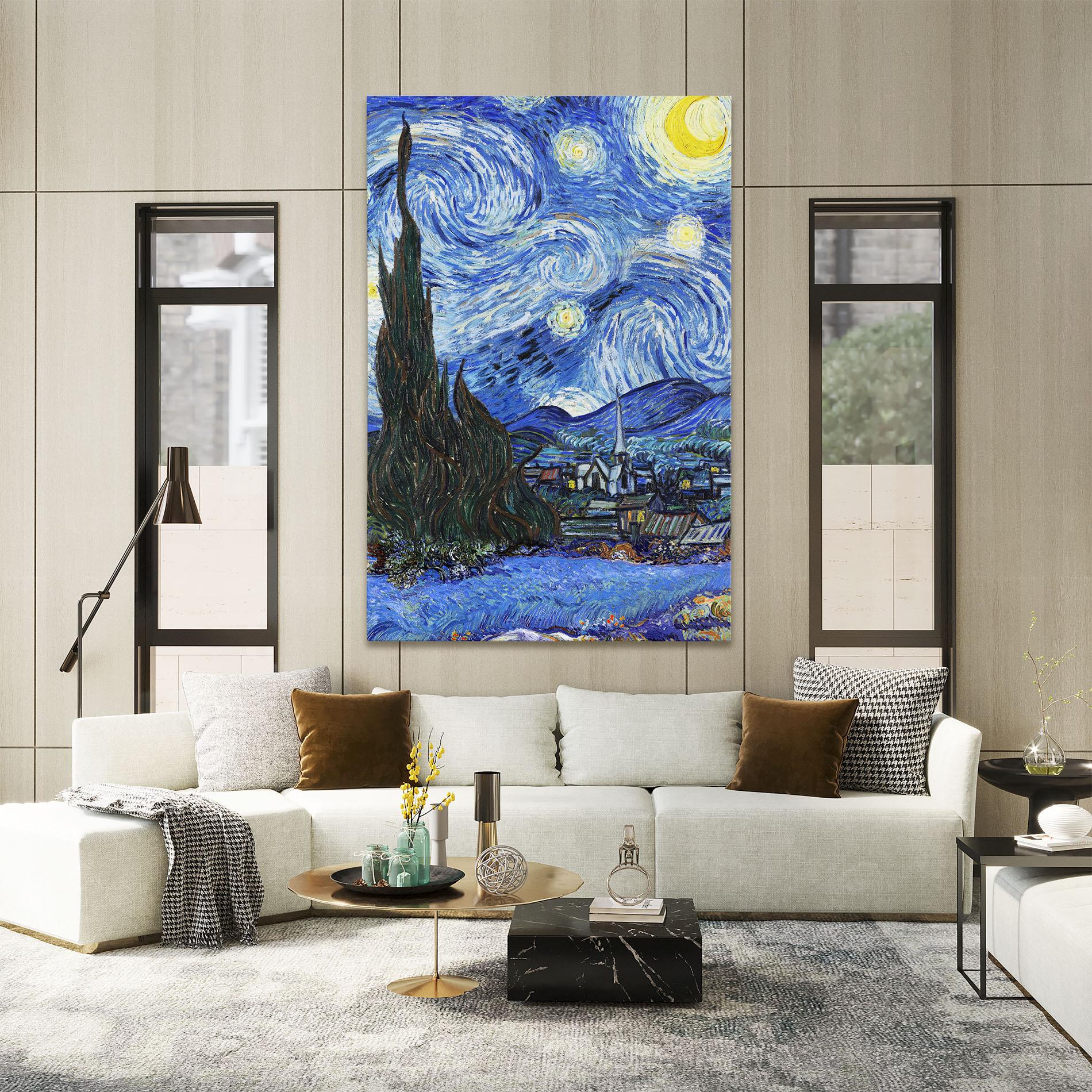 Vászonkép Starry Night Art mockup 2