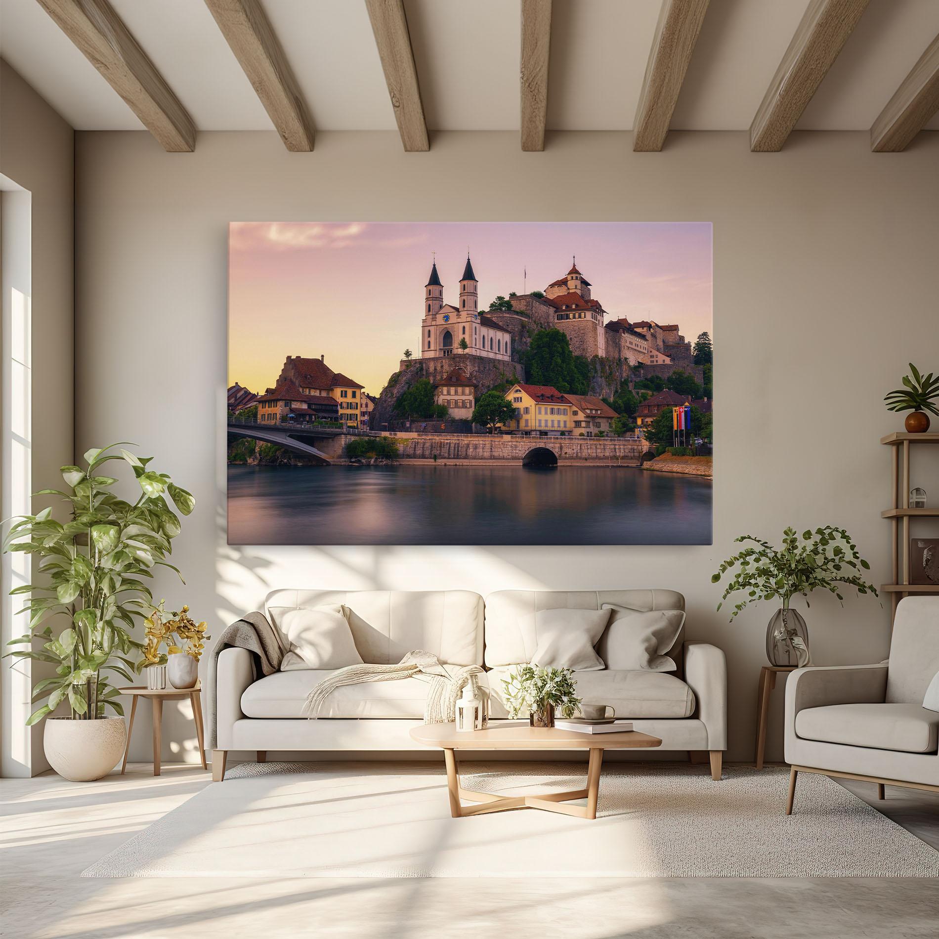 Vászonkép Aarburg Castle mockup 6