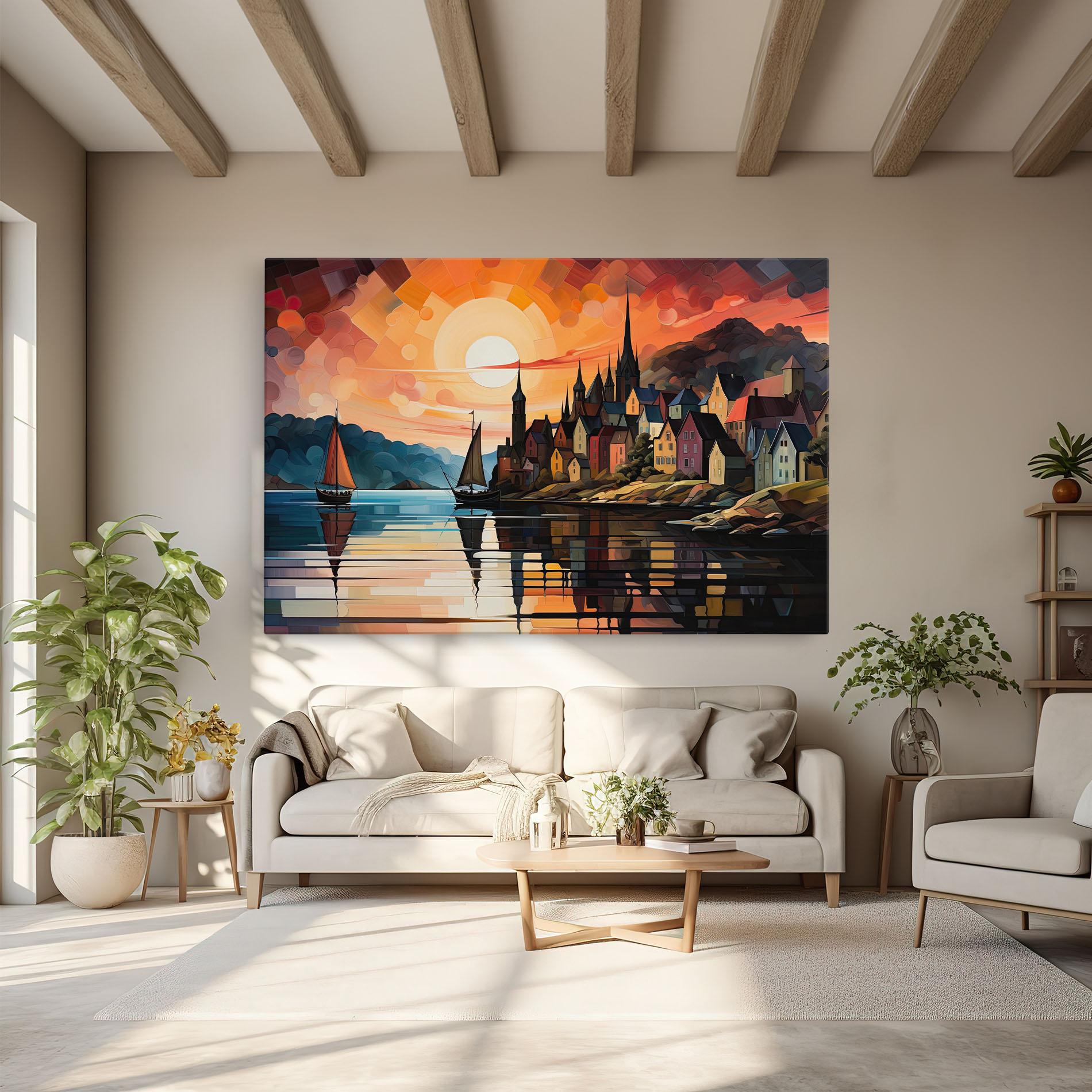 Vászonkép Castle Painting mockup 6