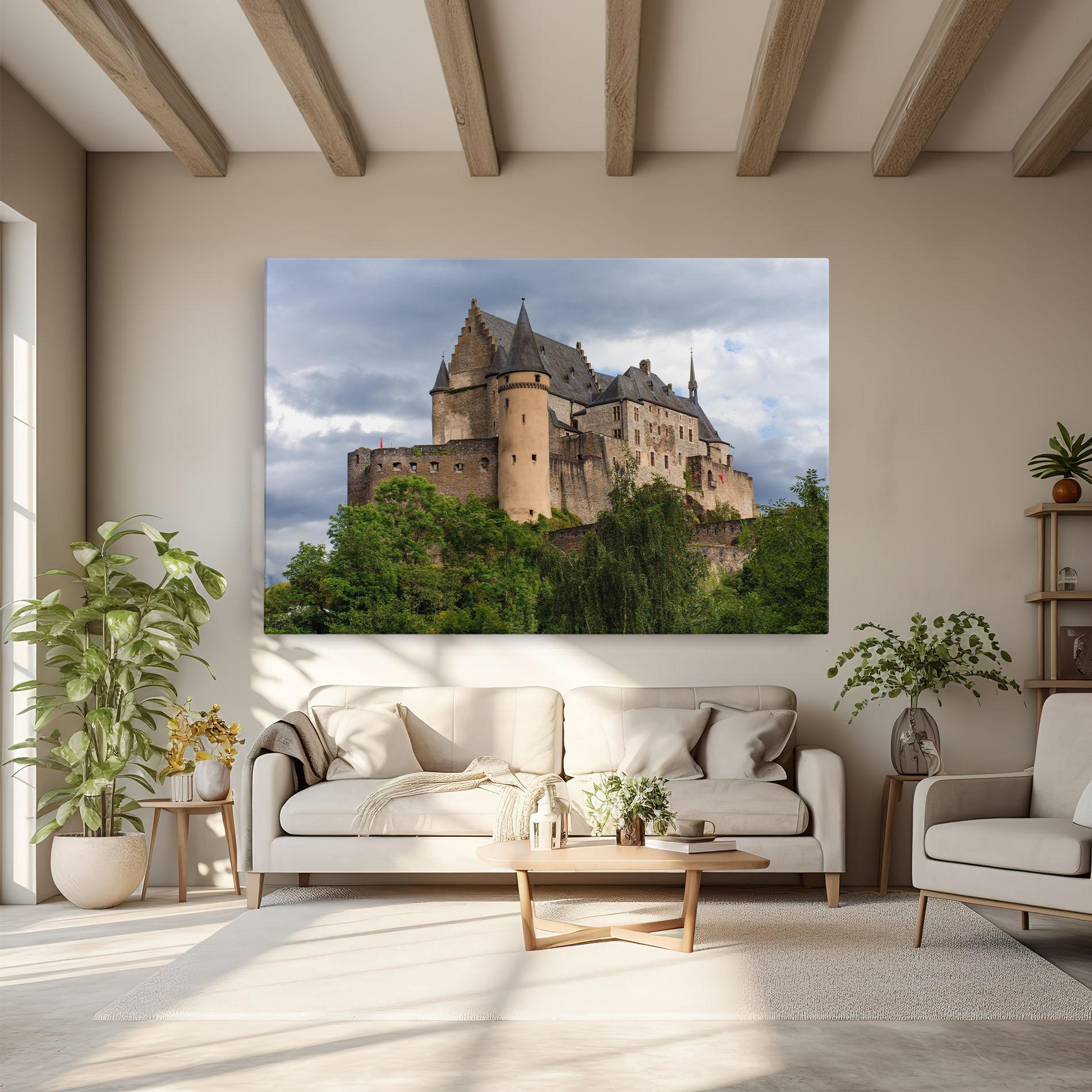 Vászonkép Castle Vianden mockup 6