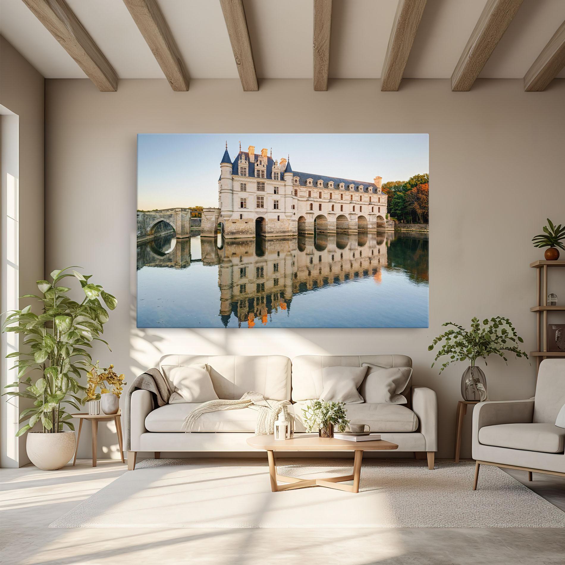 Vászonkép Chateau Chenonceau Castle mockup 6