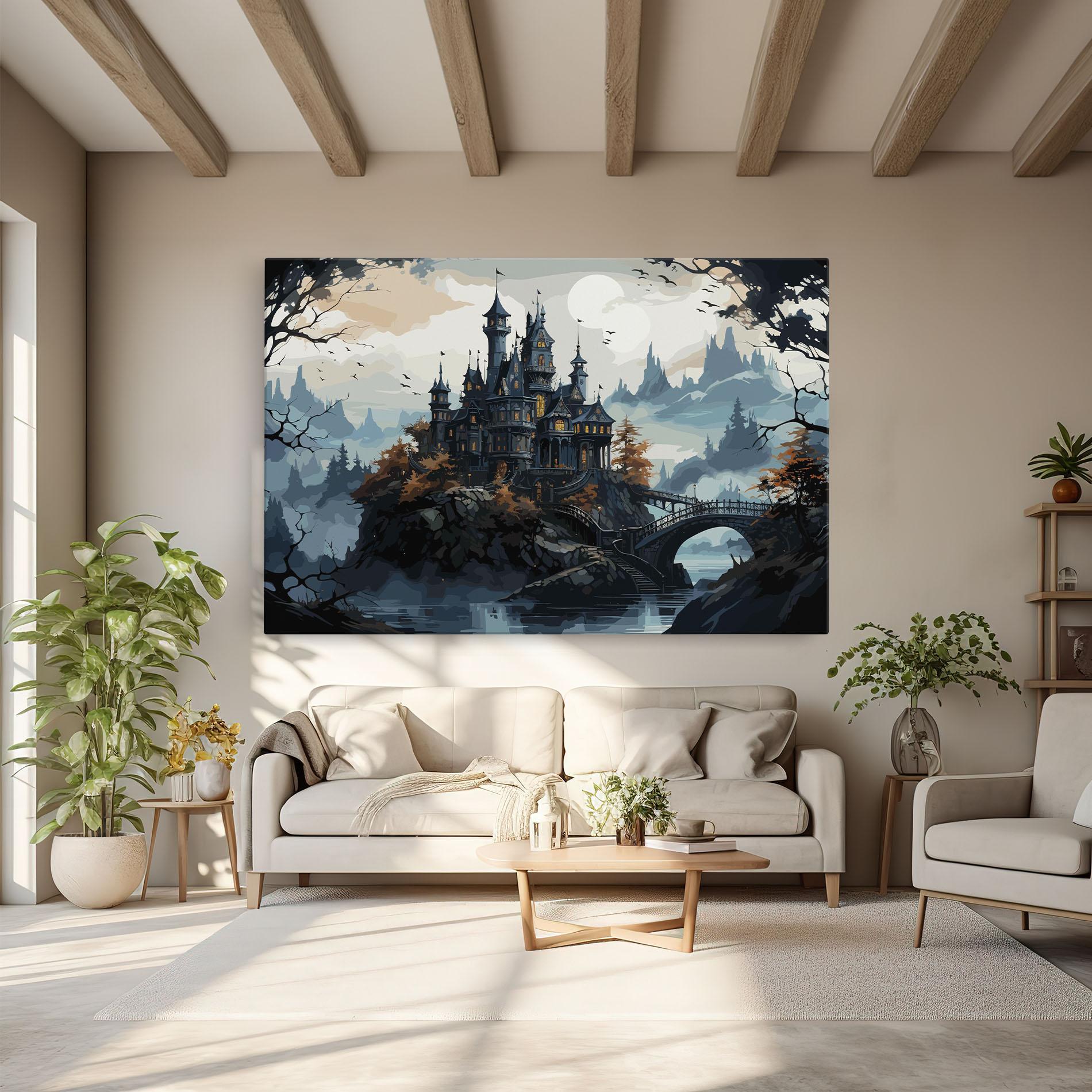 Vászonkép Grey Big Castle mockup 6