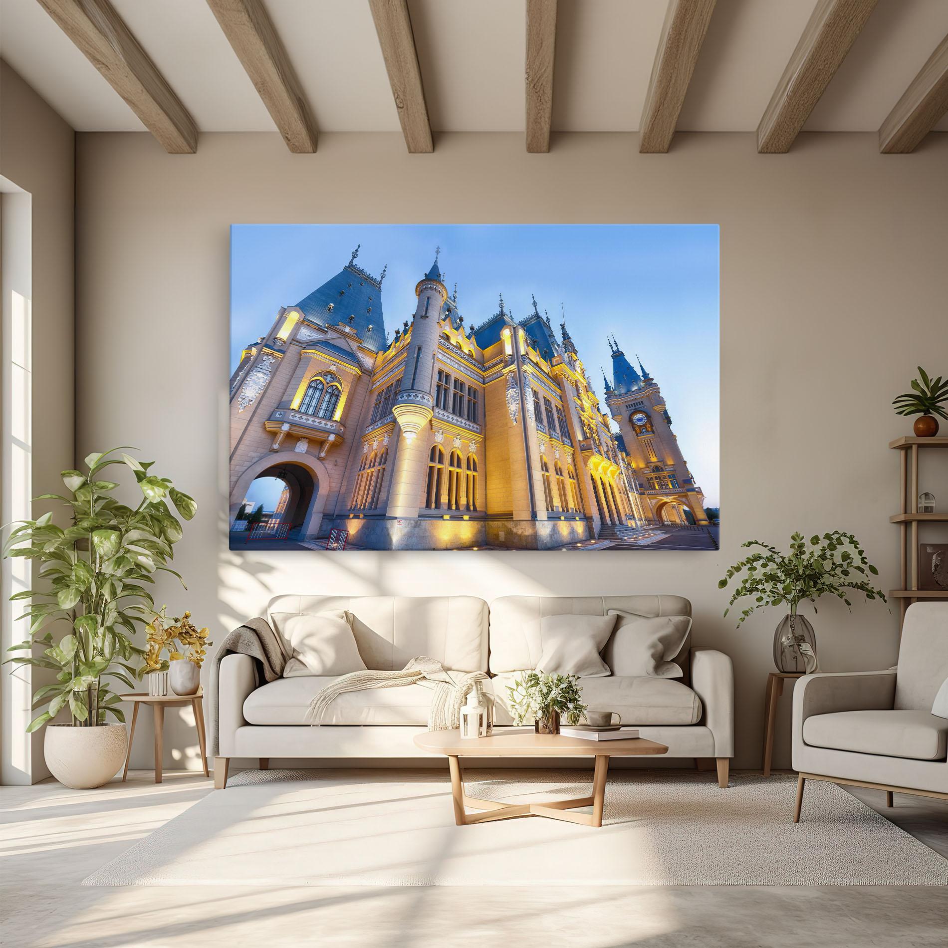 Vászonkép Palace Culture Romania mockup 6