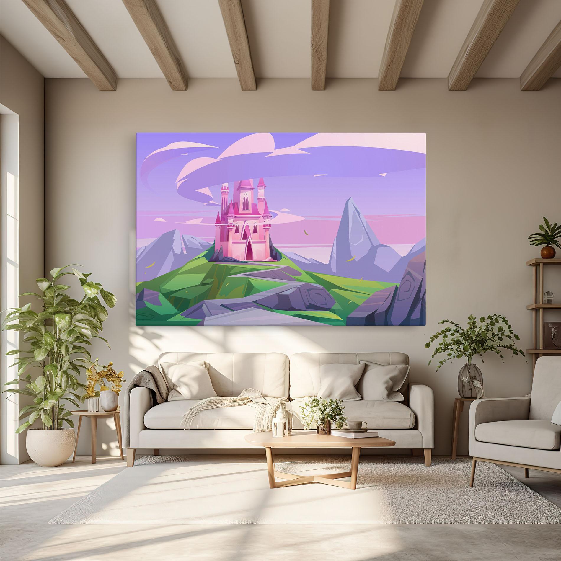 Vászonkép Pink Castle mockup 6
