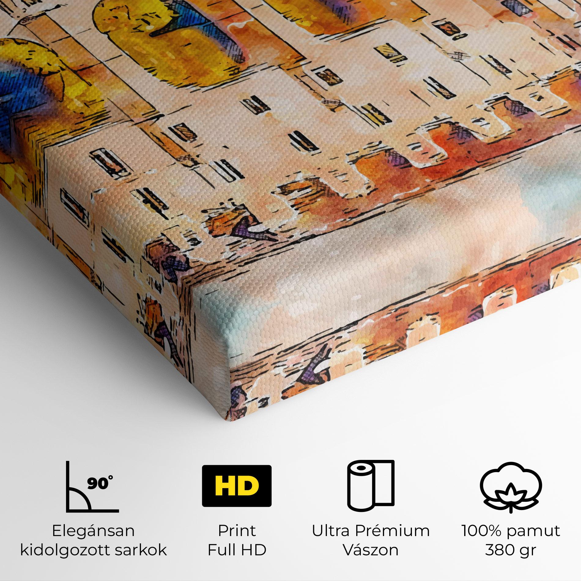 Vászonkép Blue Orange Castle mockup 4