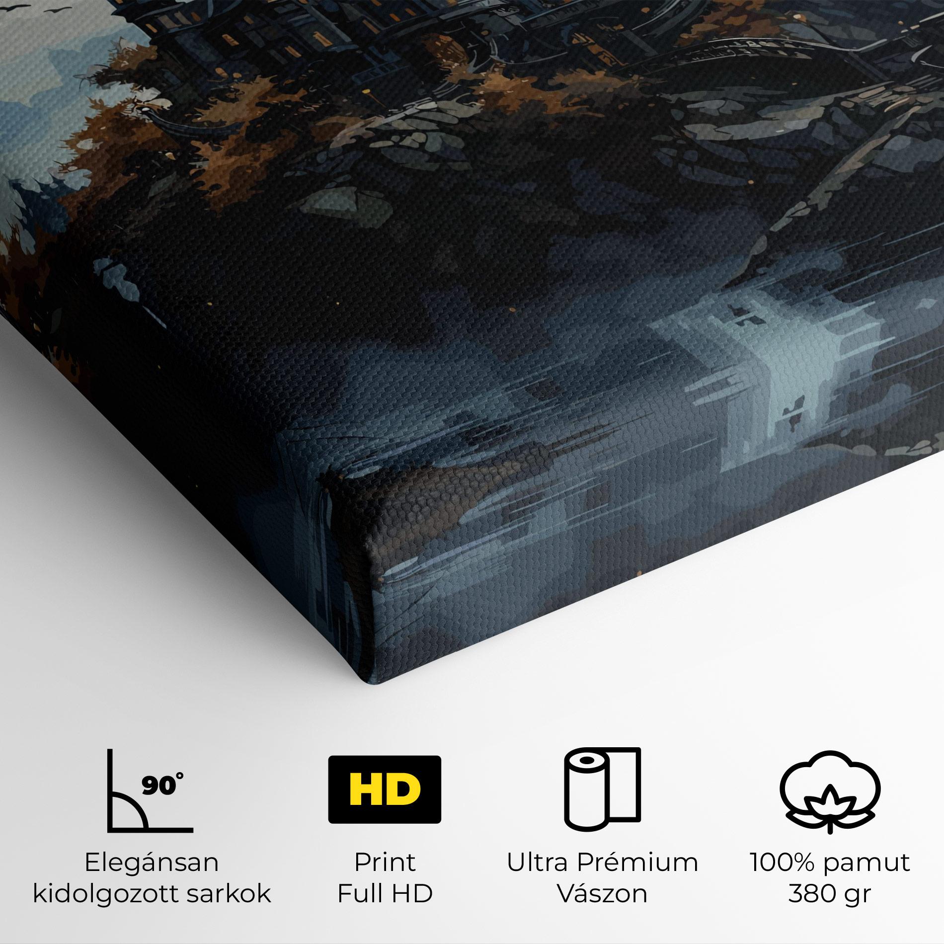 Vászonkép Grey Big Castle mockup 4