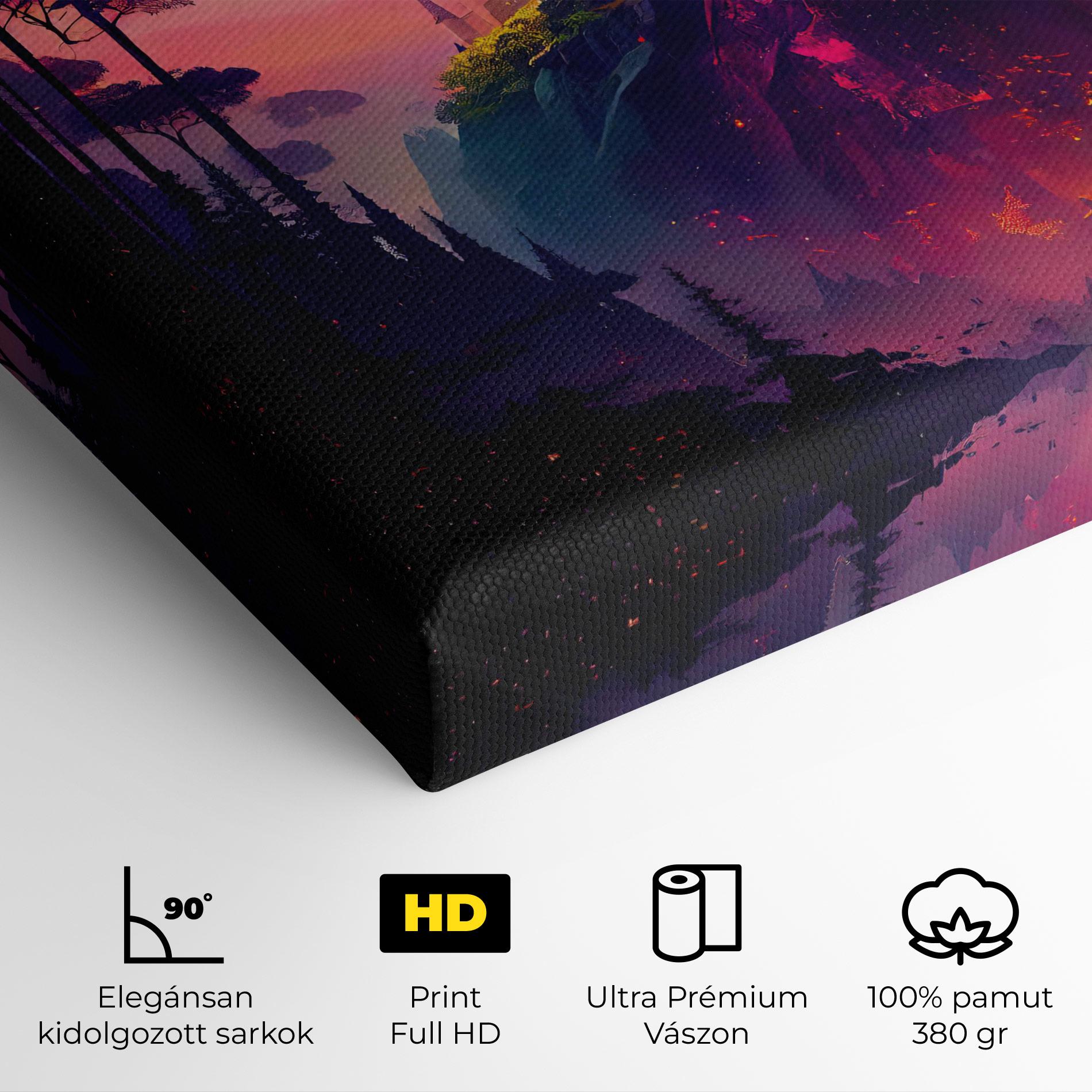 Vászonkép Purple Orange Castle mockup 4