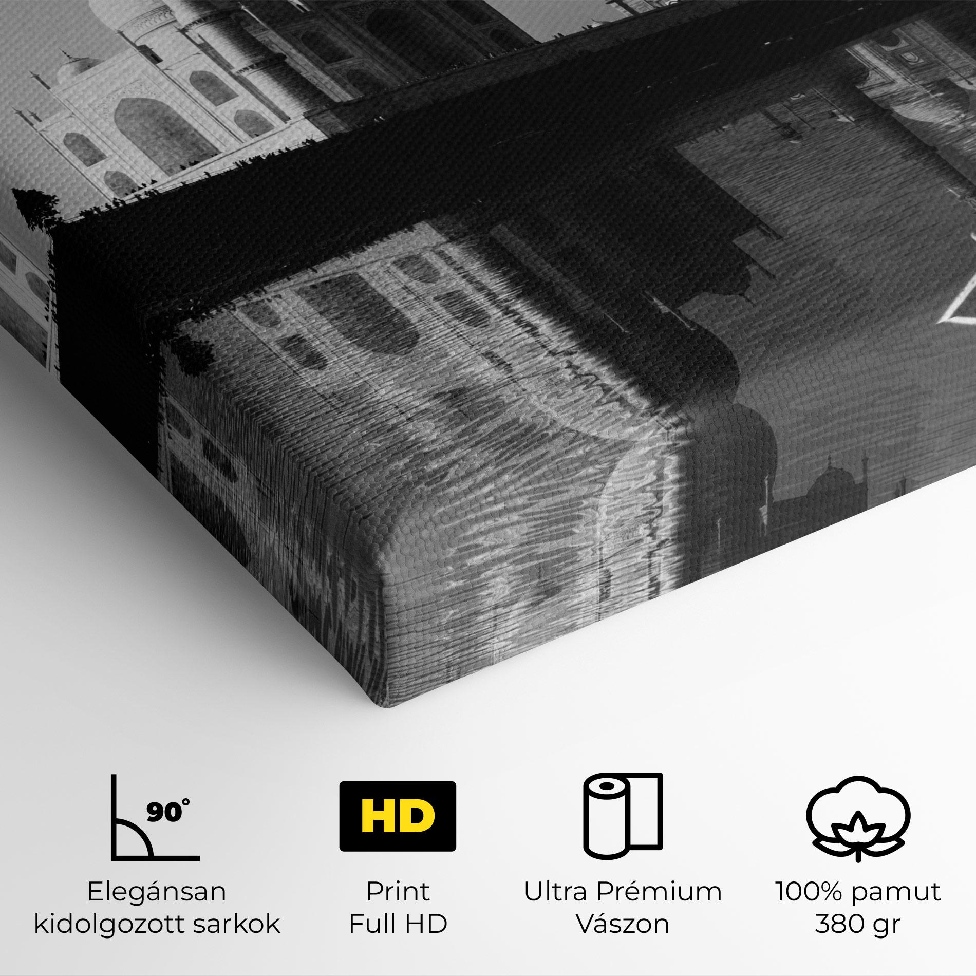 Vászonkép Taj Mahal Reflected mockup 4