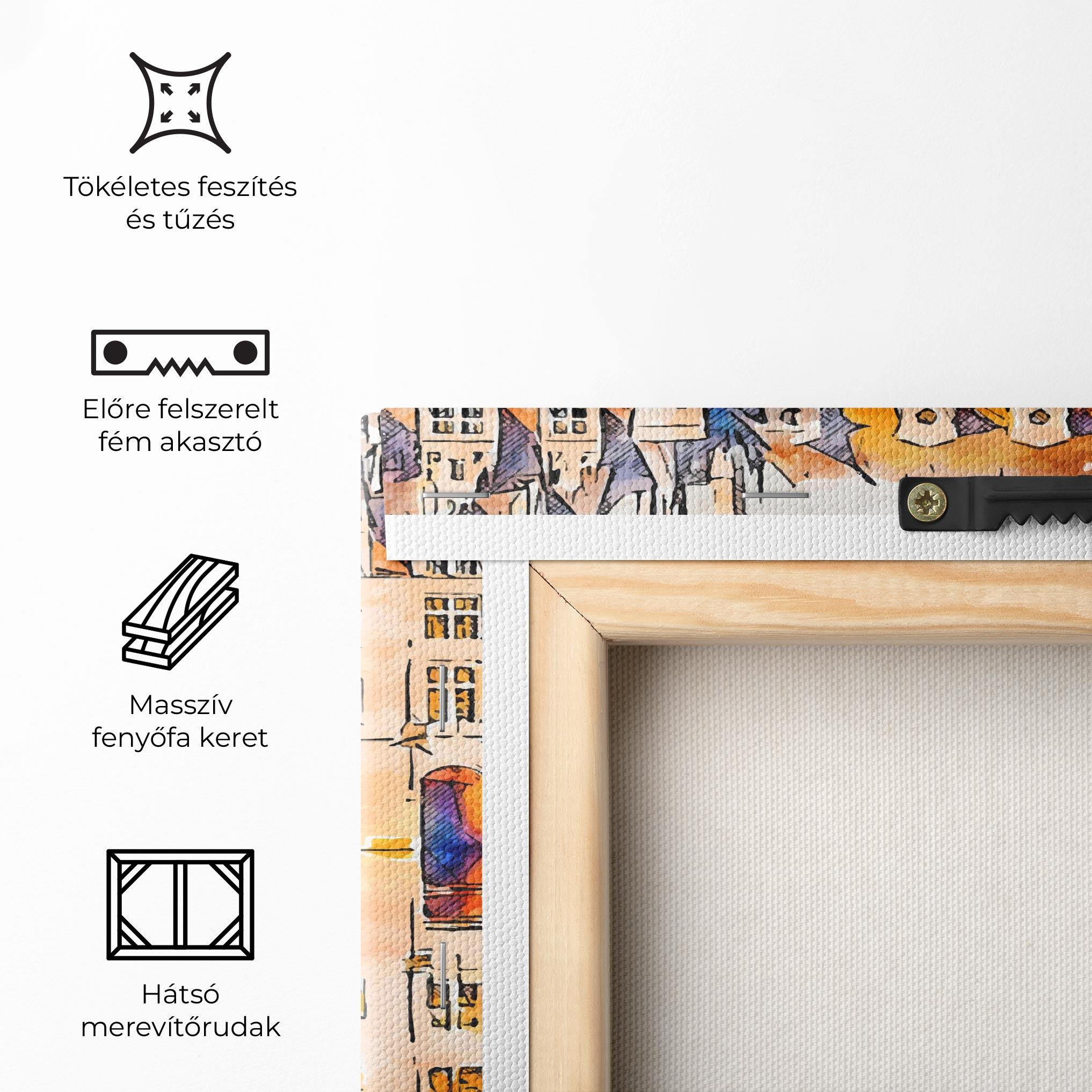 Vászonkép Blue Orange Castle mockup 5