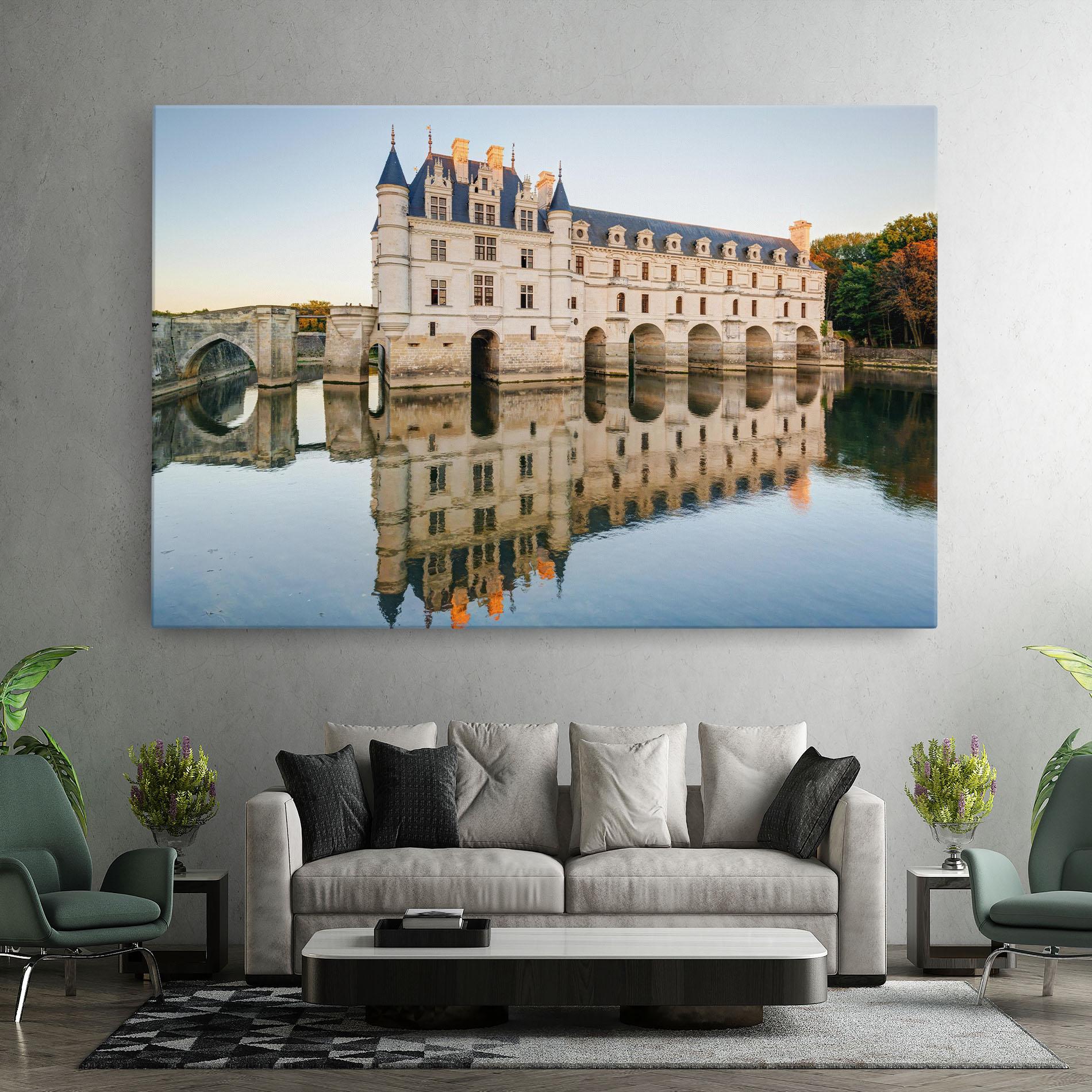 Vászonkép Chateau Chenonceau Castle mockup 7