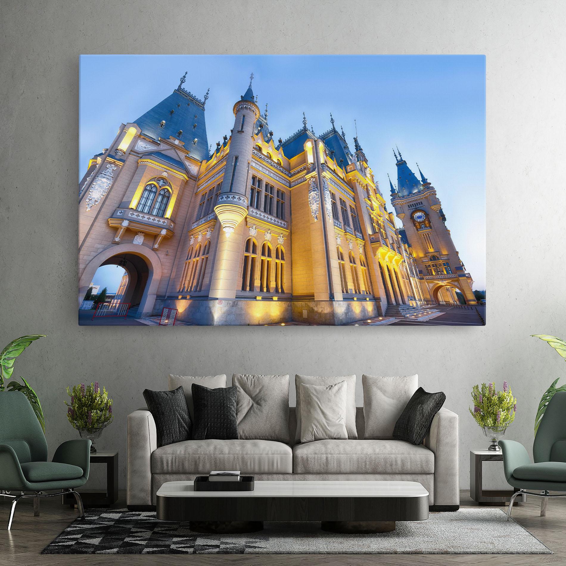 Vászonkép Palace Culture Romania mockup 7