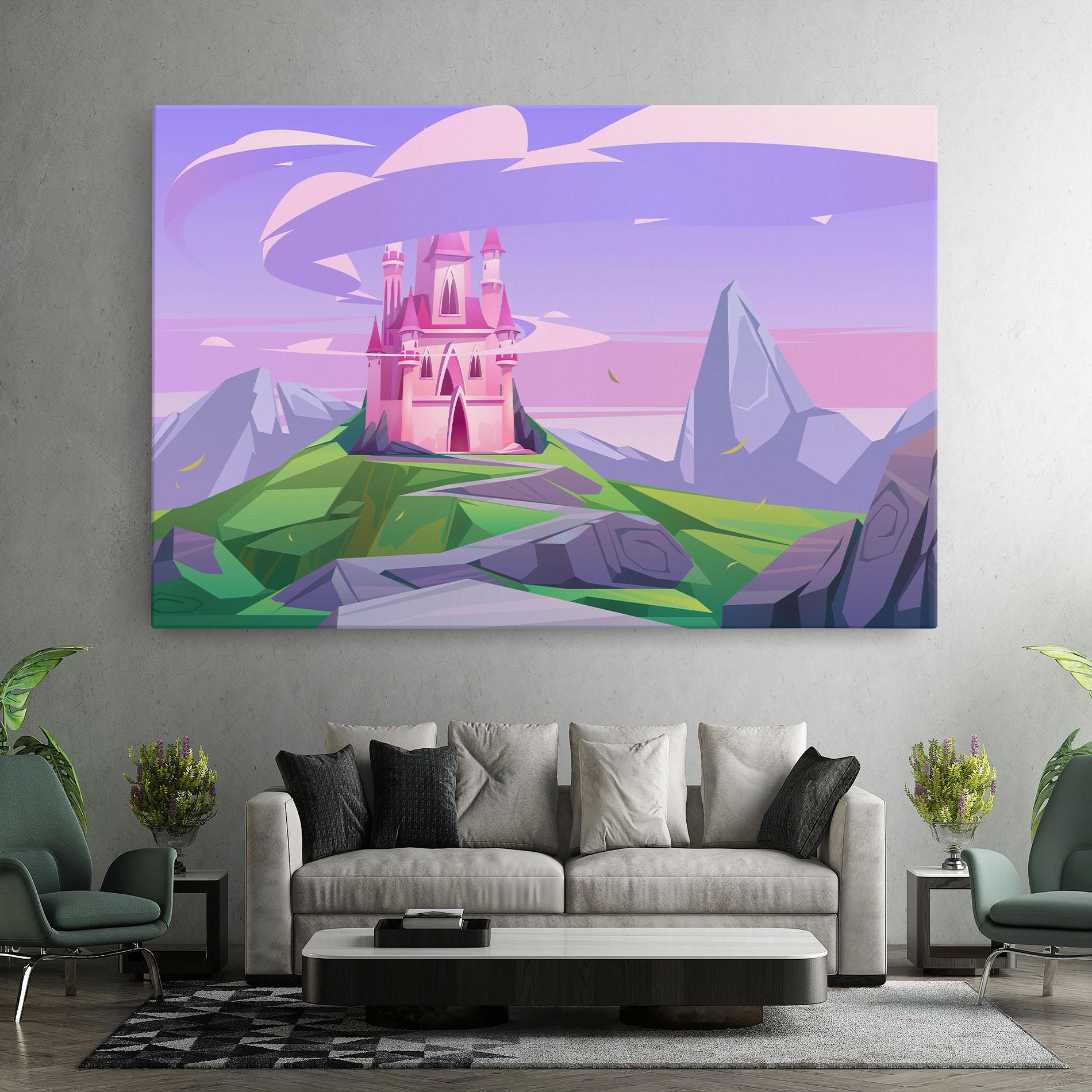 Vászonkép Pink Castle mockup 7