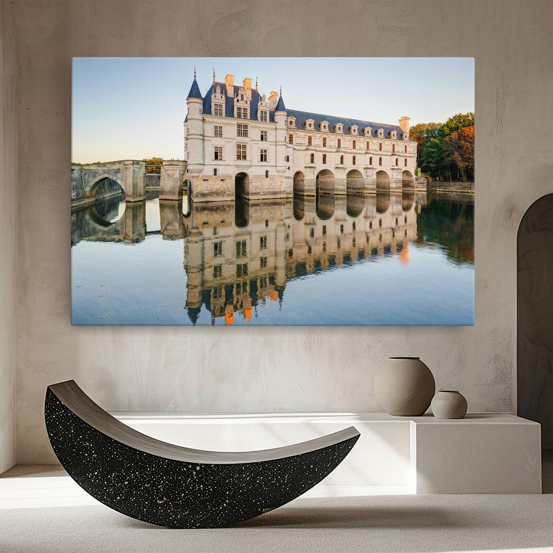 Vászonkép Chateau Chenonceau Castle mockup 8