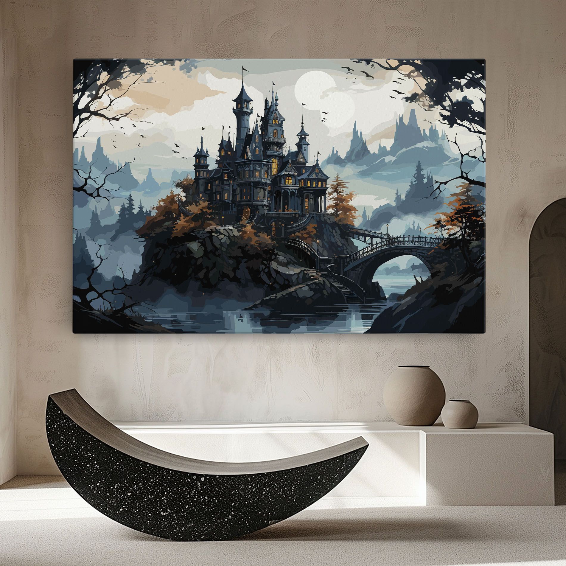 Grey Big Castle mockup 8