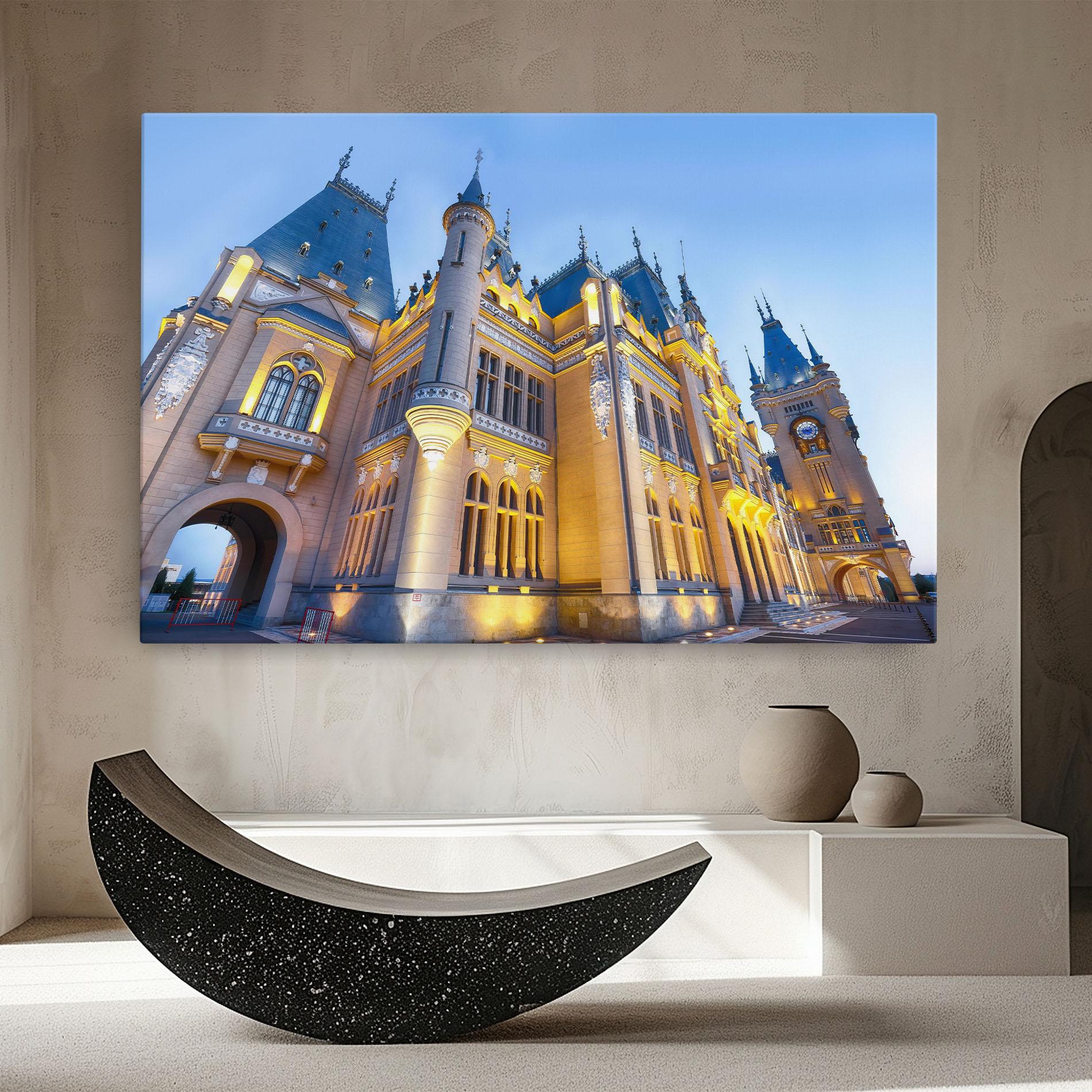 Vászonkép Palace Culture Romania mockup 8