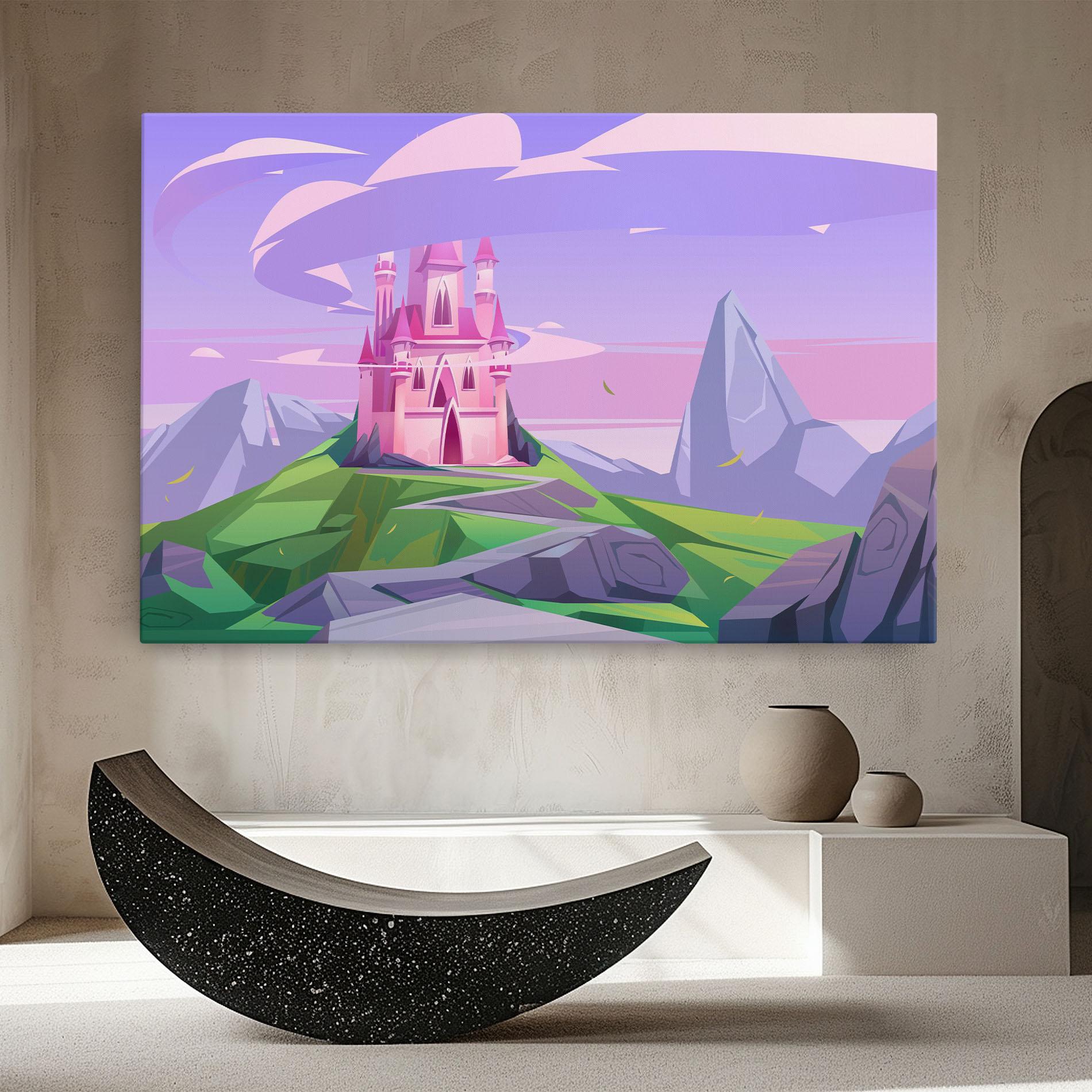Vászonkép Pink Castle mockup 8