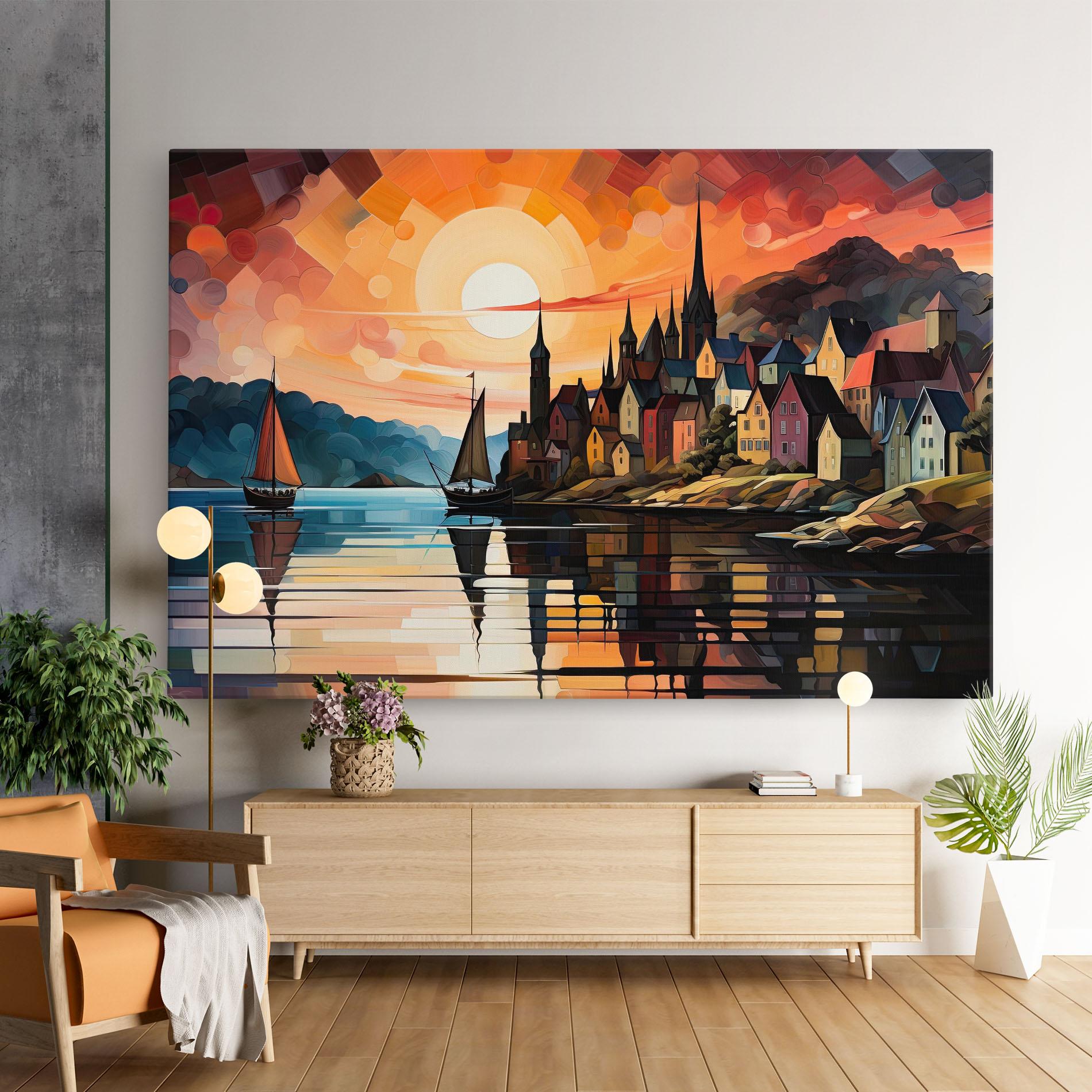Vászonkép Castle Painting mockup 9