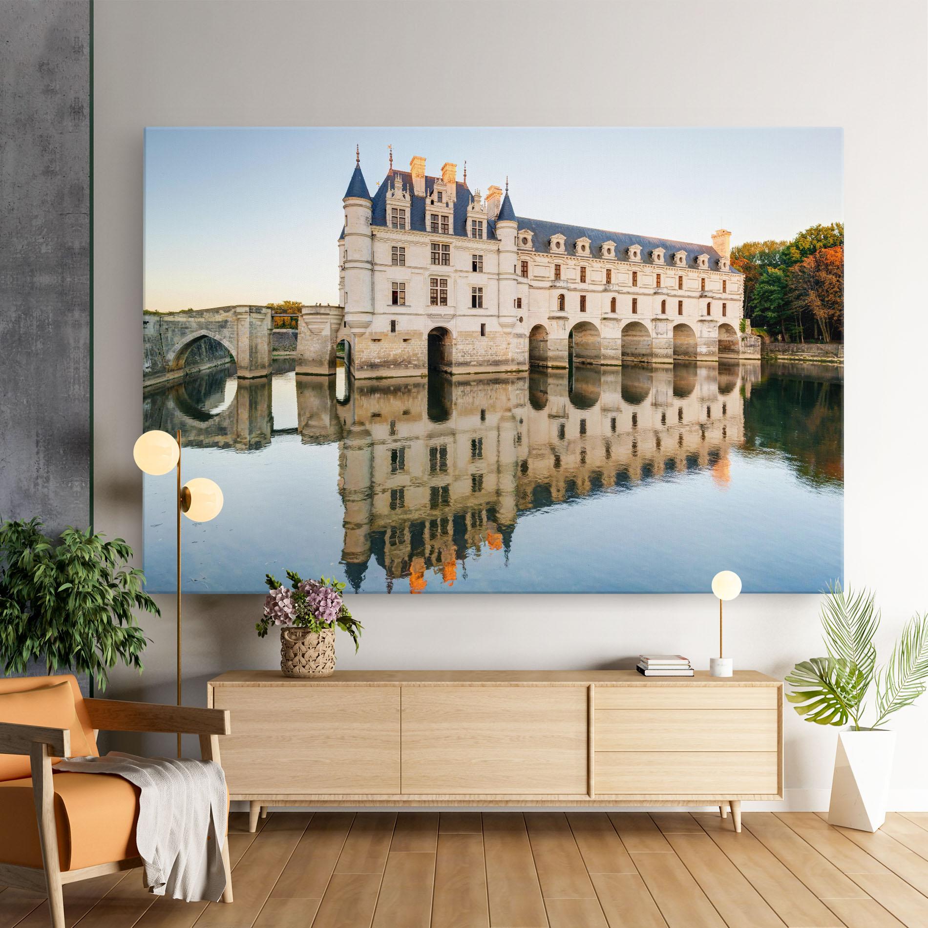 Vászonkép Chateau Chenonceau Castle mockup 9