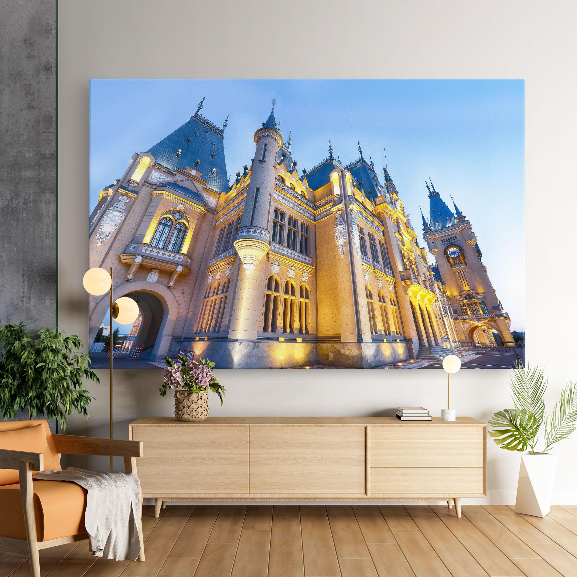 Vászonkép Palace Culture Romania mockup 9