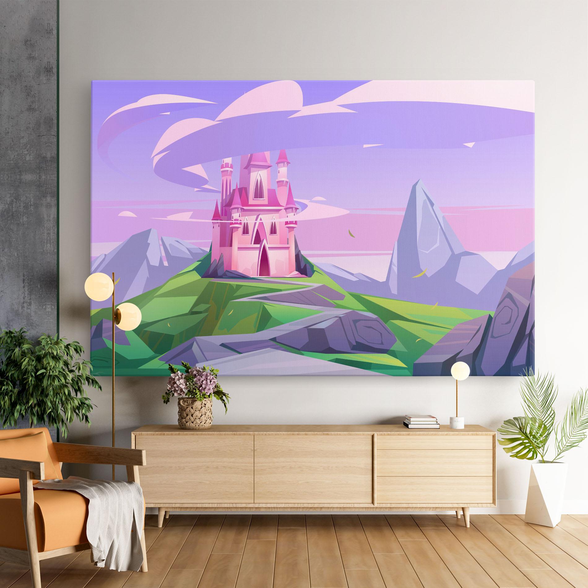Vászonkép Pink Castle mockup 9