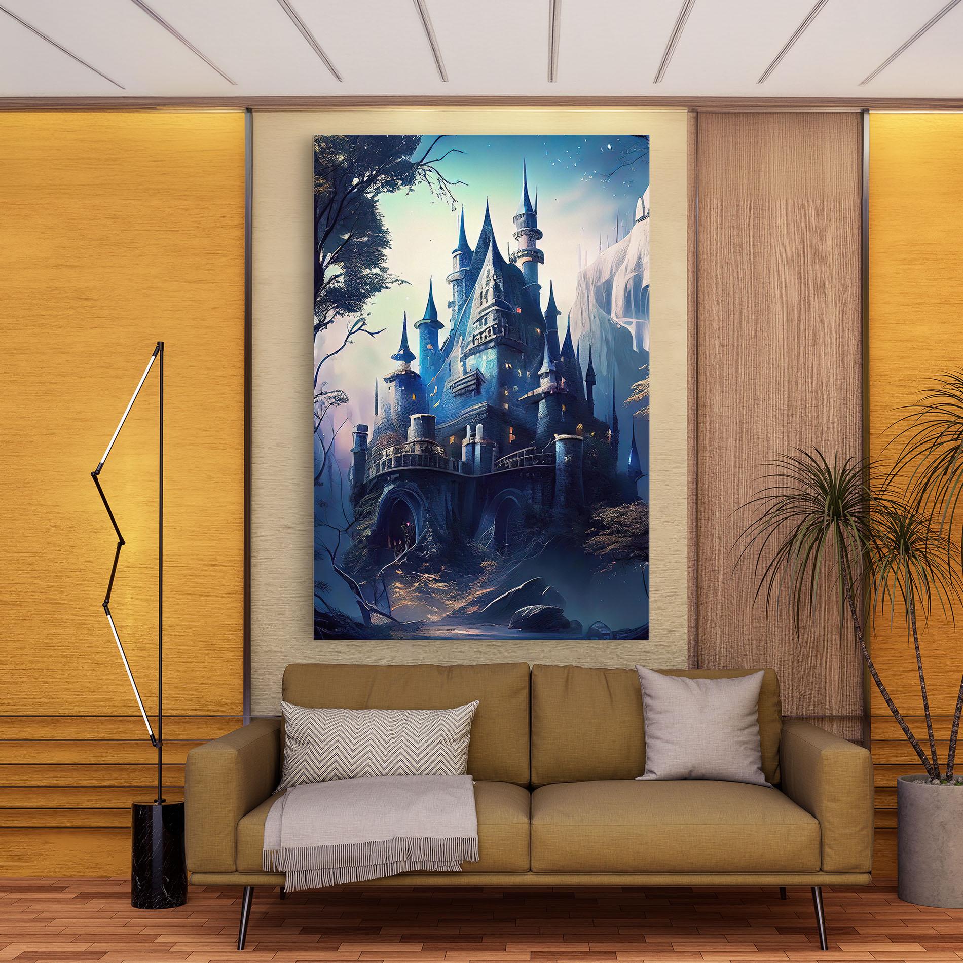 Vászonkép Blue Art Castle mockup 9