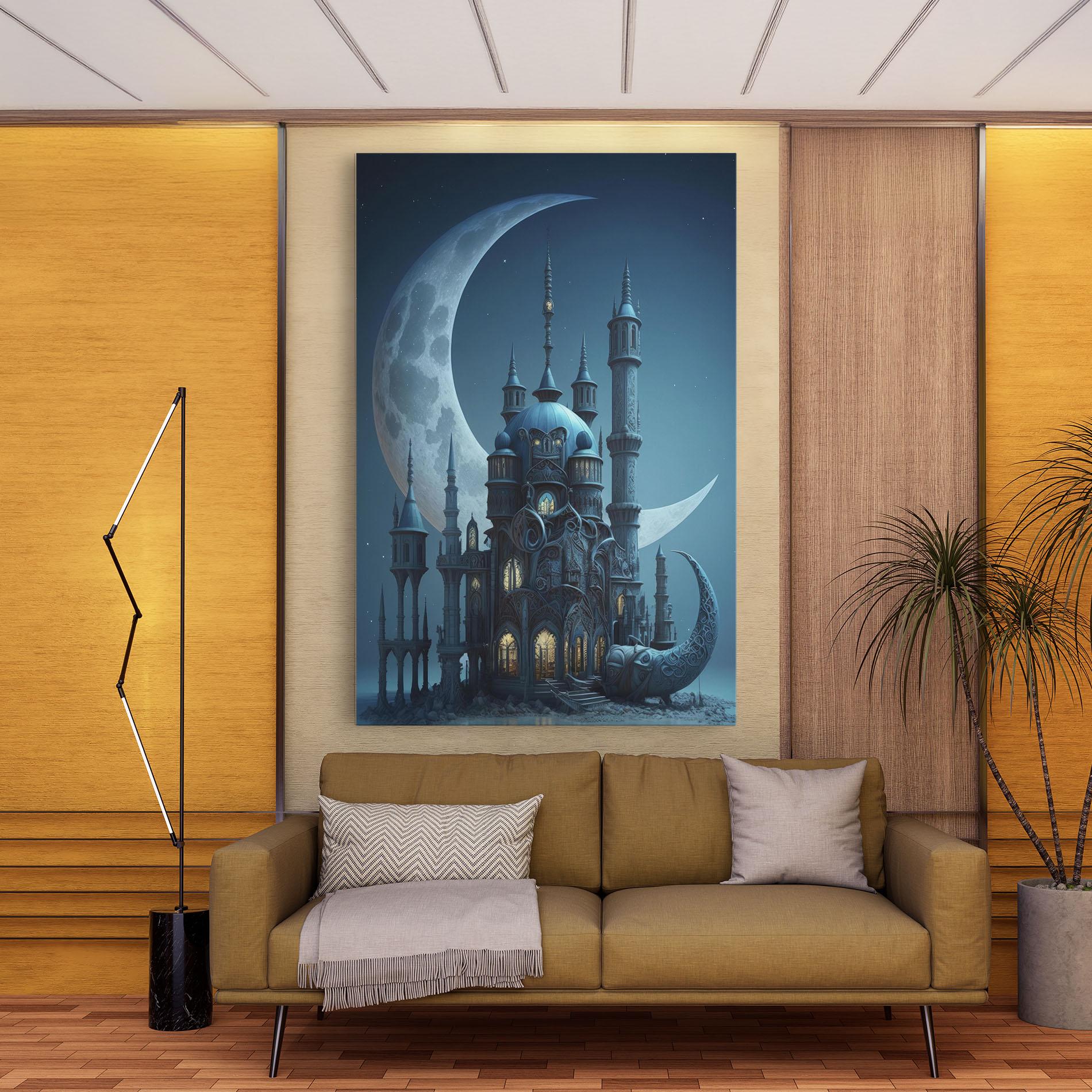 Vászonkép Mosque Moon mockup 9
