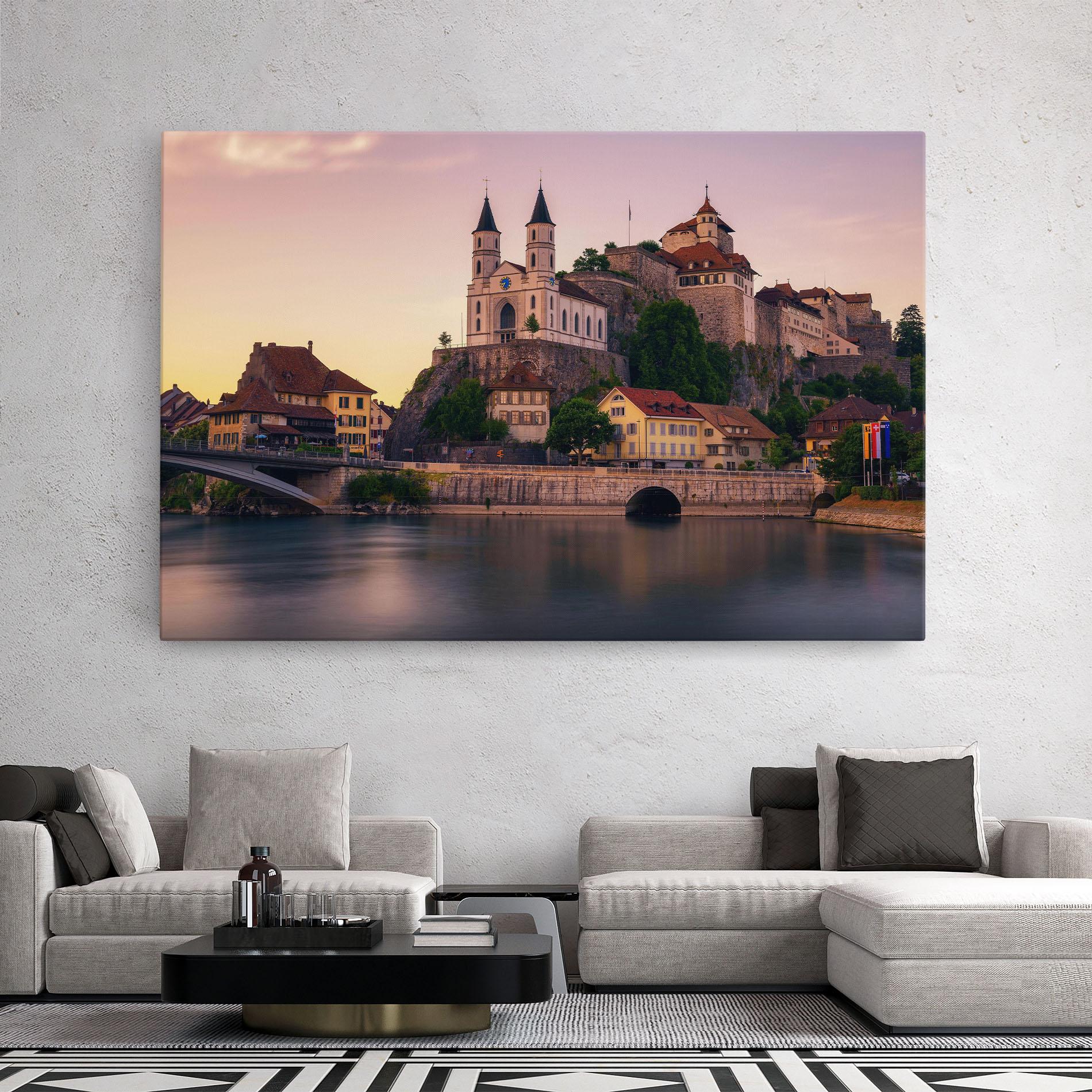 Vászonkép Aarburg Castle mockup 2
