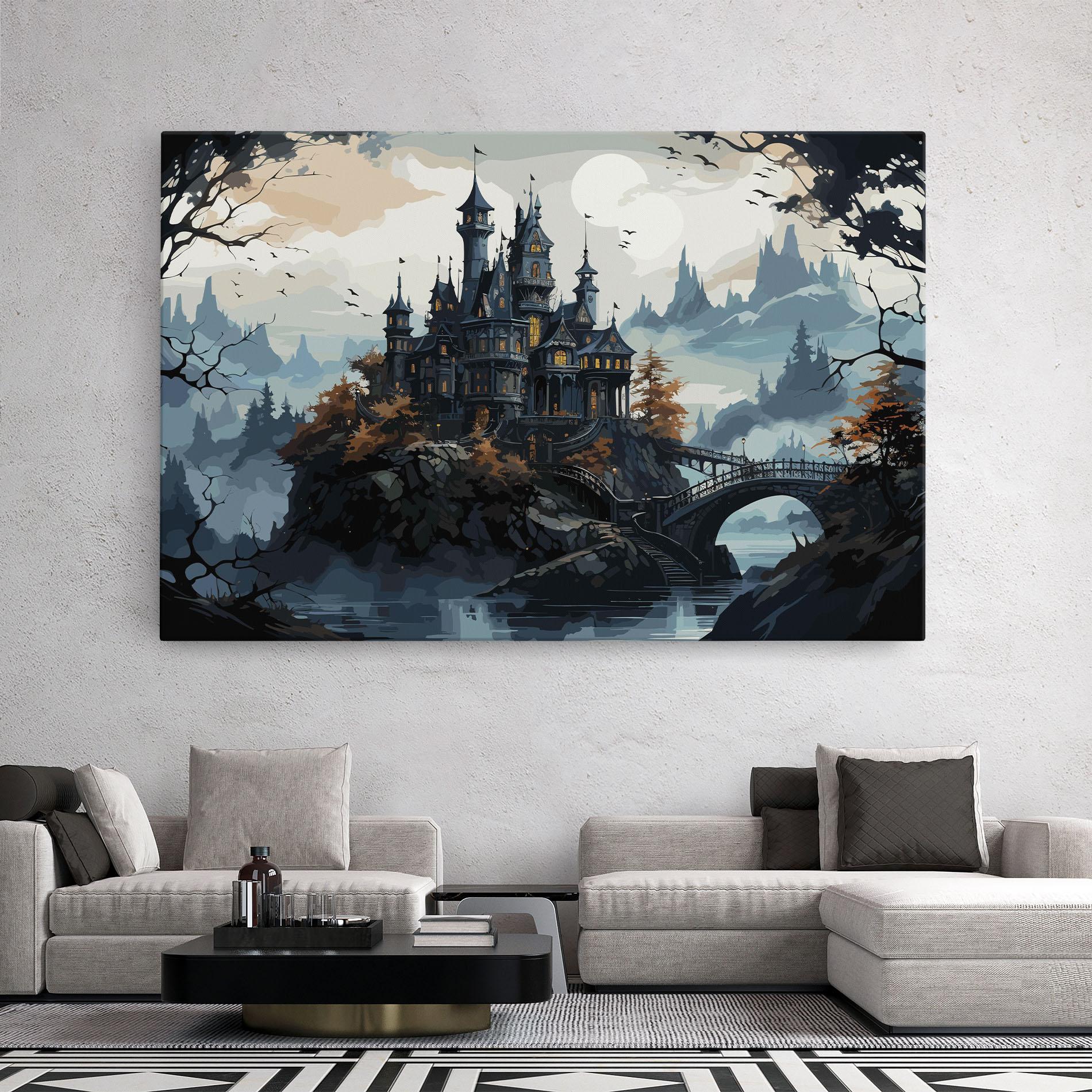 Vászonkép Grey Big Castle mockup 2