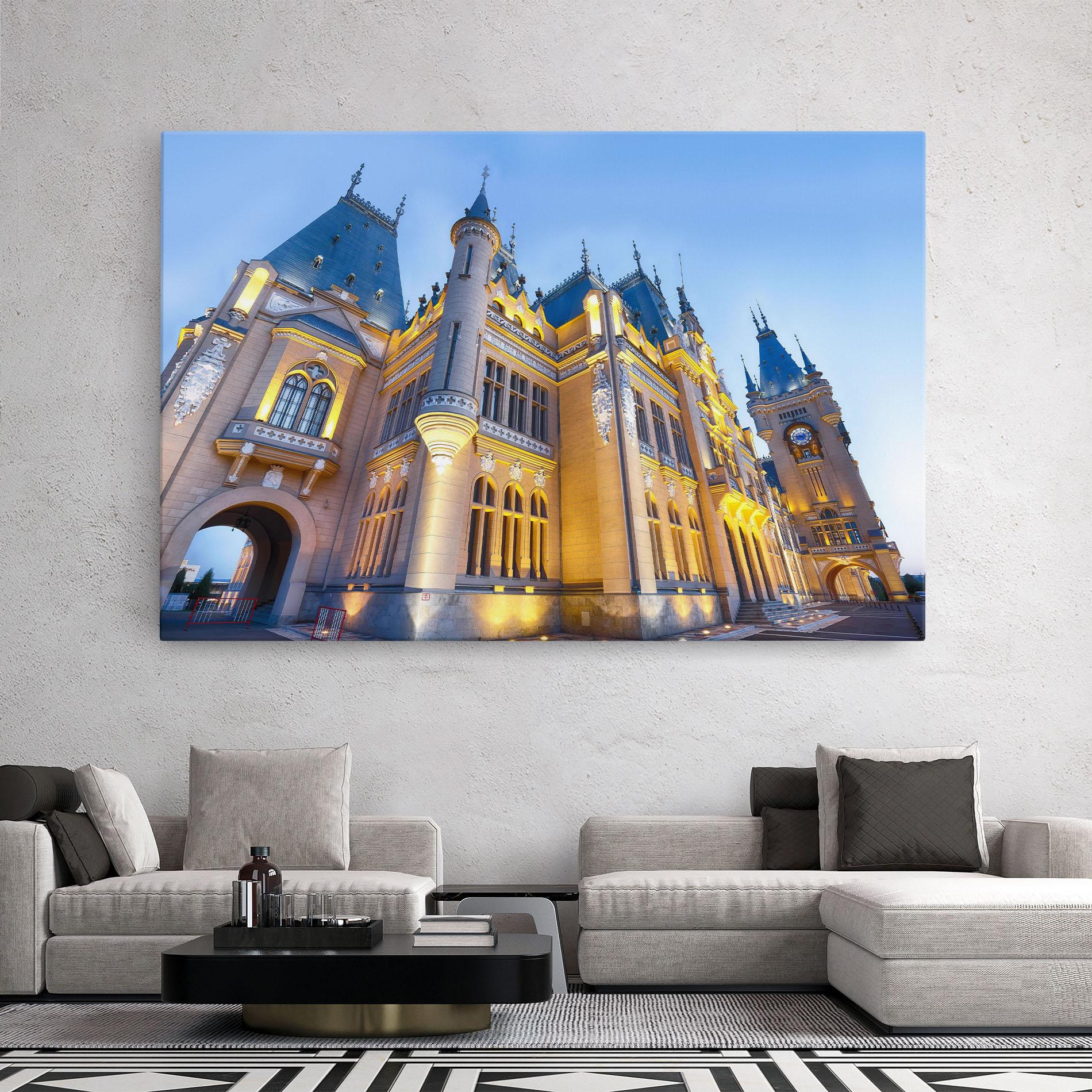 Vászonkép Palace Culture Romania mockup 2