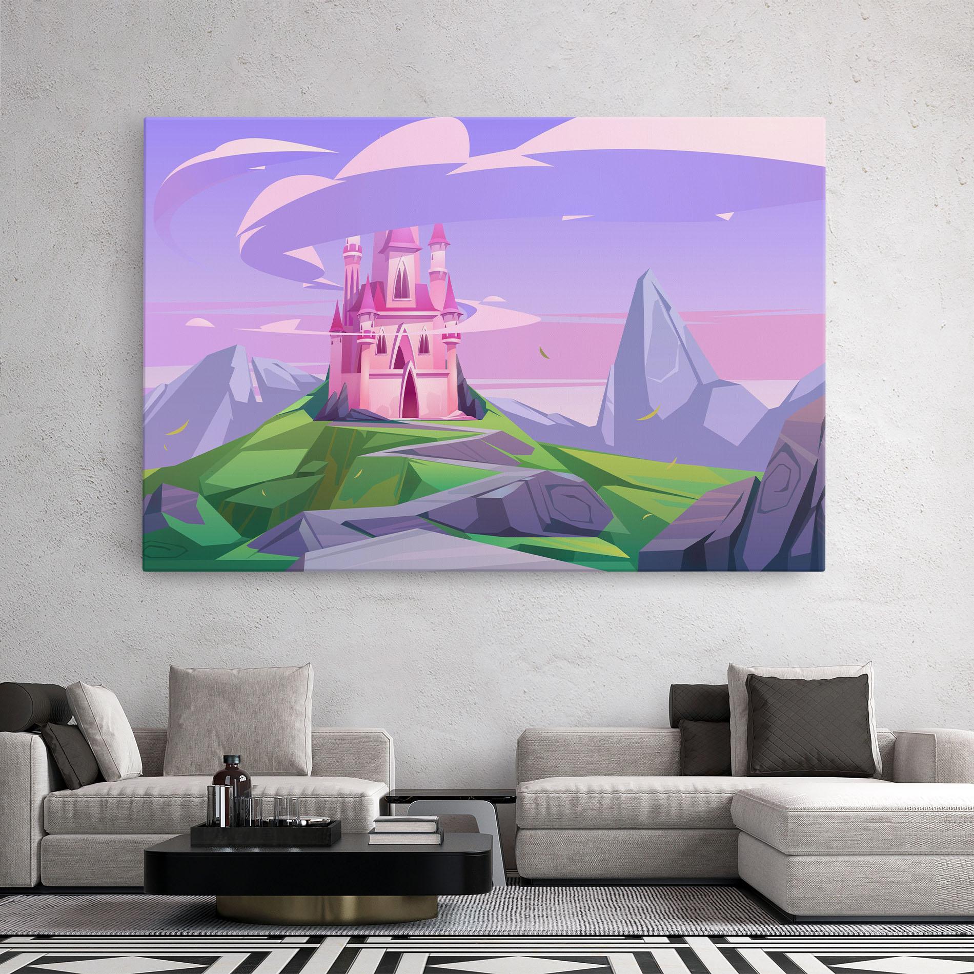 Vászonkép Pink Castle mockup 2