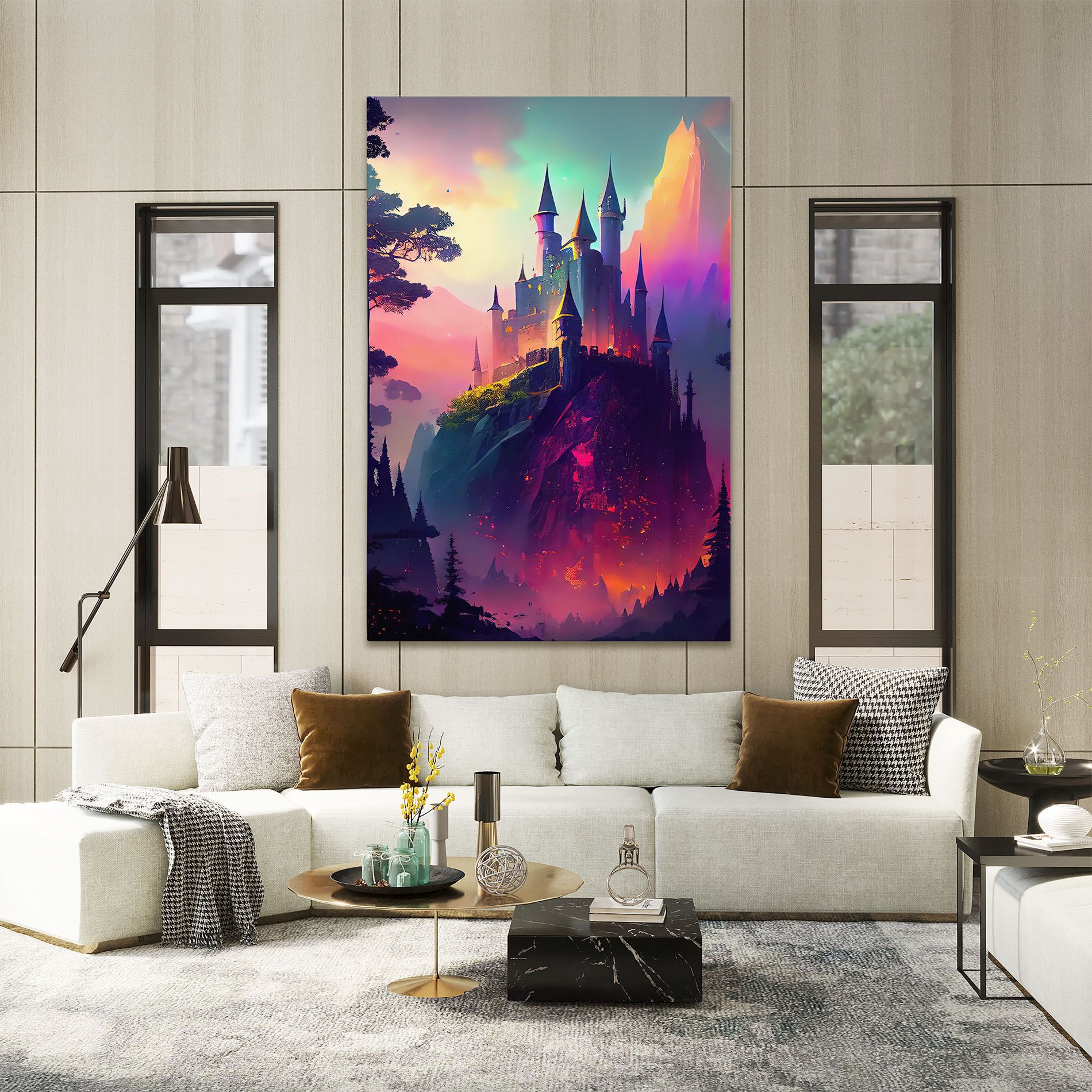 Purple Orange Castle mockup 2